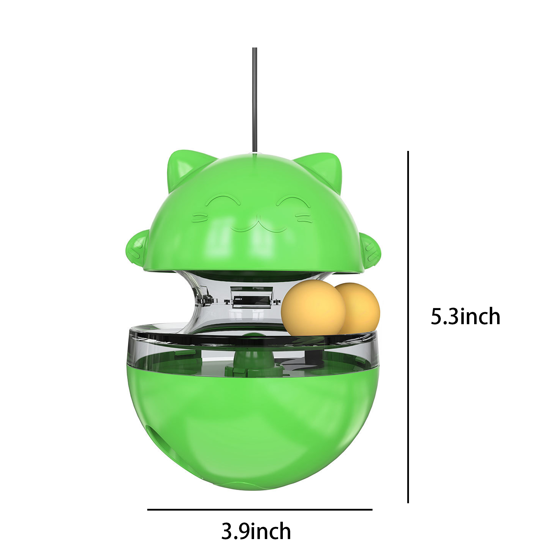 Plastic Cat Toys Kitty Food Dispenser Ball Indoor 9