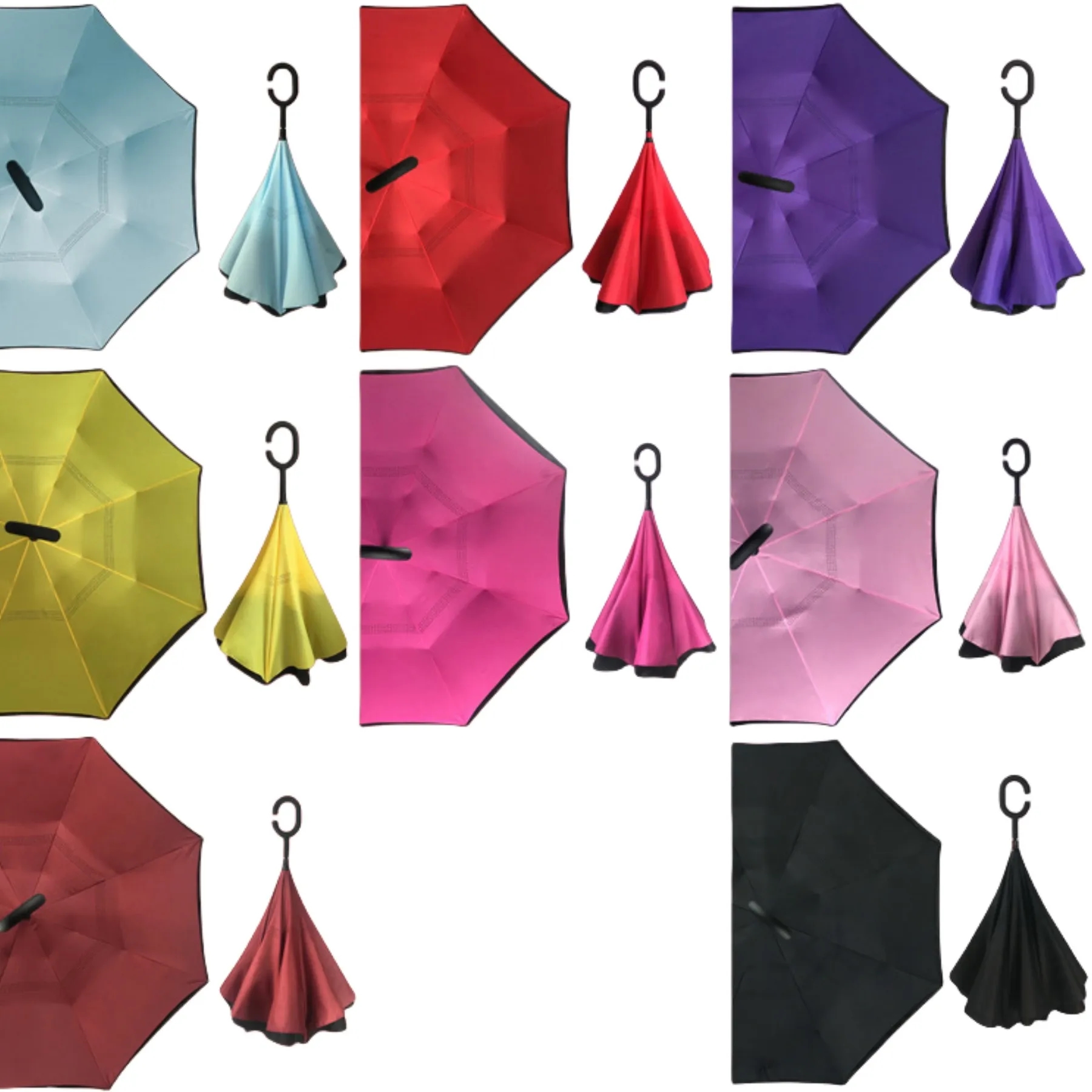 Double Layer Inversion Umbrella With C-Handle 6