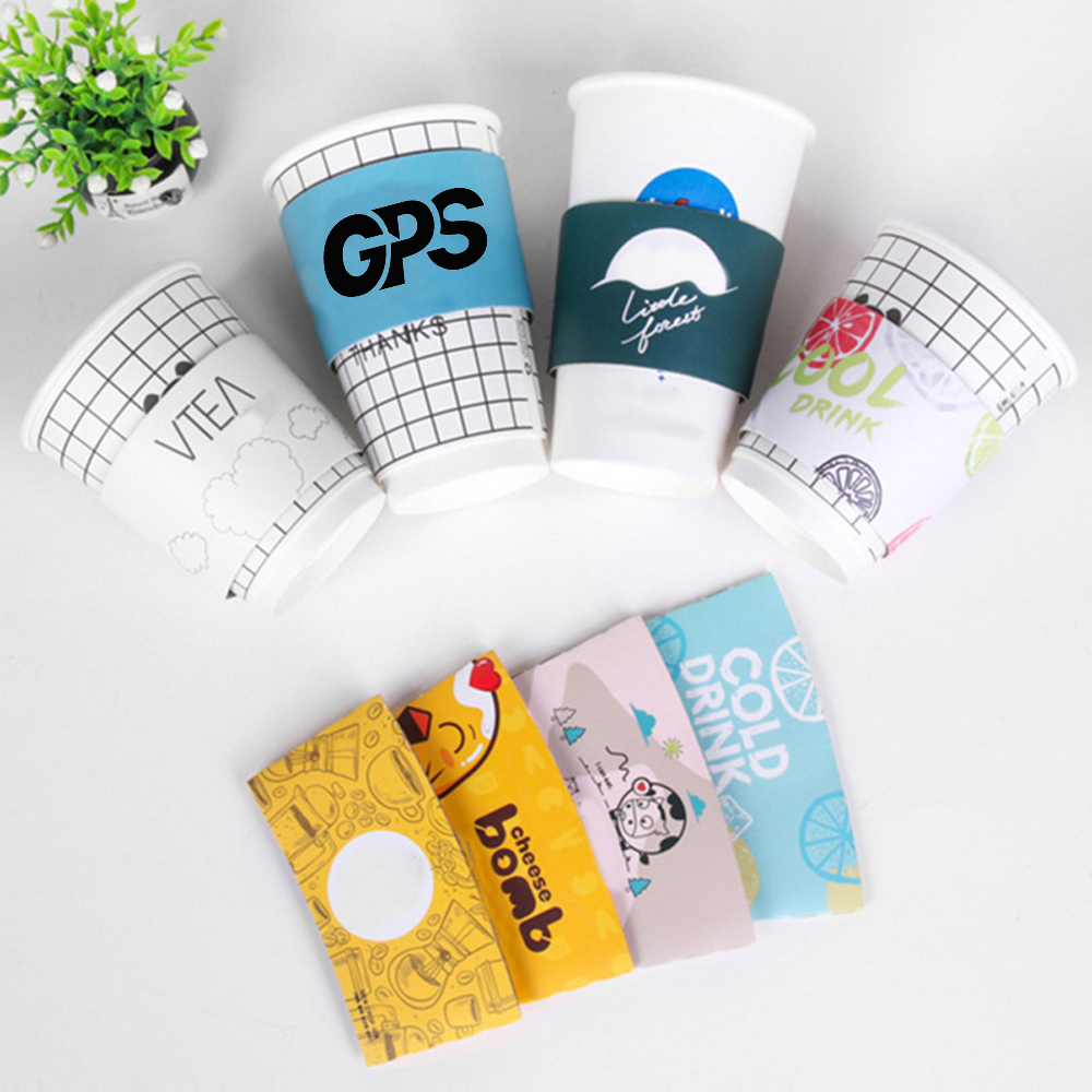 Disposable Kraft Paper Coffee Cup Sleeve 2