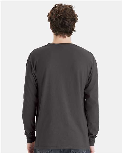 Unisex Garment-Dyed Long Sleeve T-Shirt With a Pocket - GDH250 58