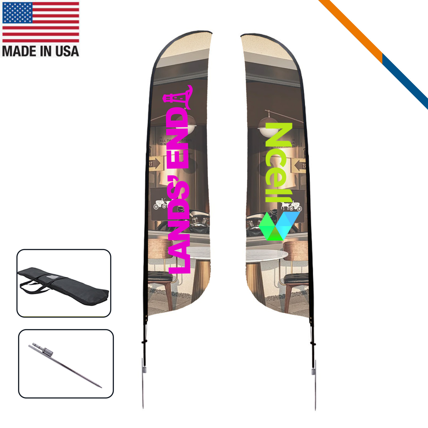 16.5' Libra Double-Sided Feather Flag 3