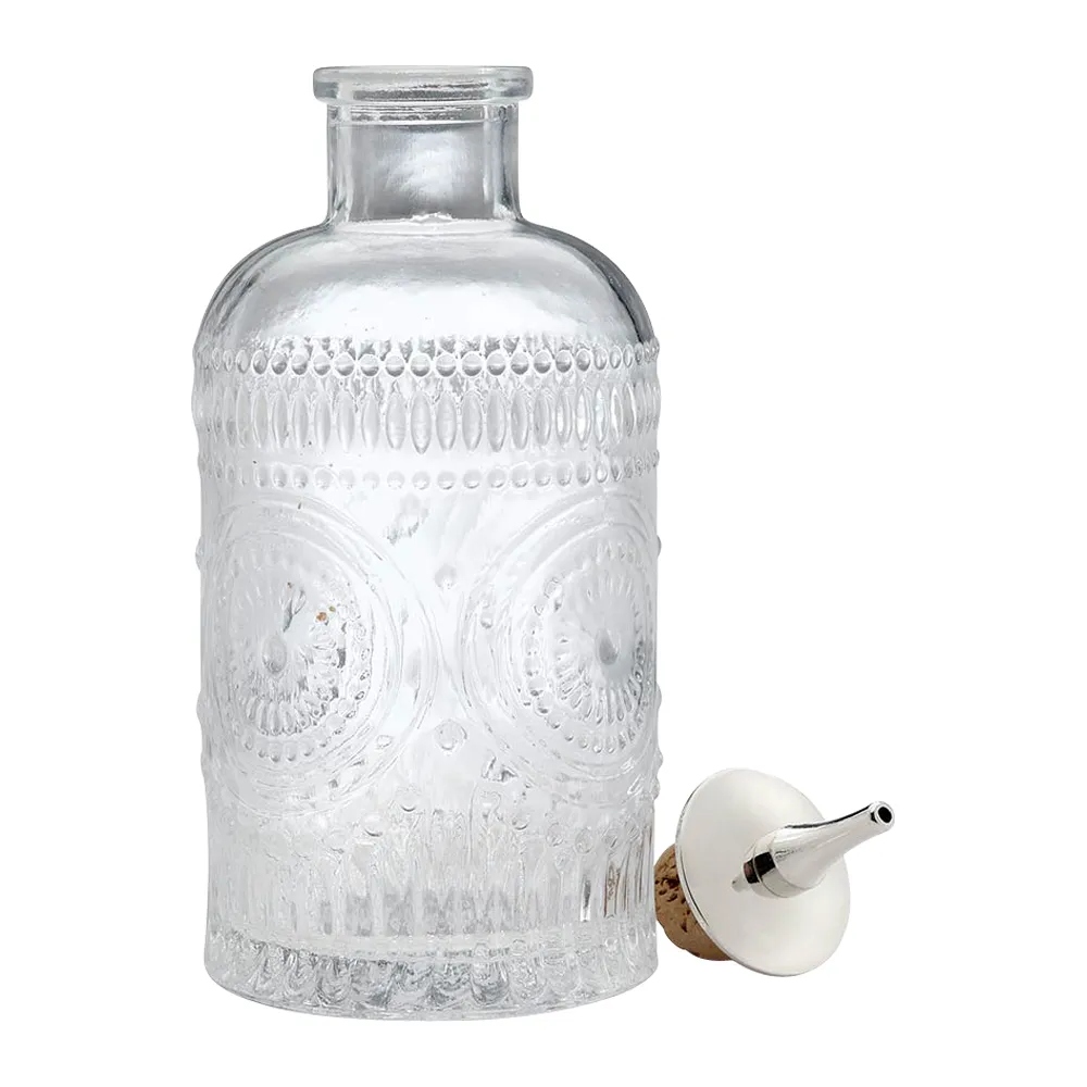 6.8oz. Glass Bitters Bottle Dome Retro Design 6