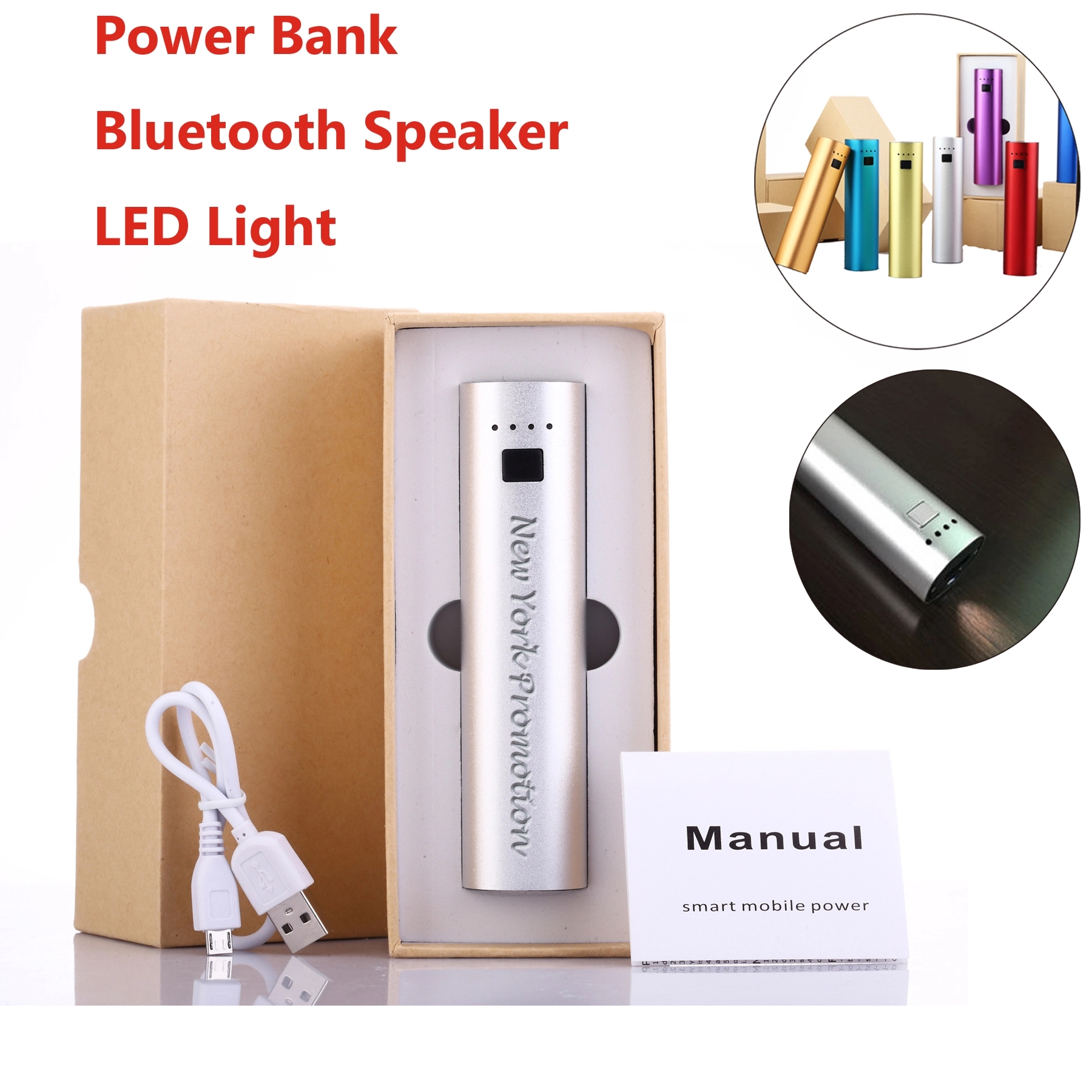 Multifunction 3 in 1 Power Bank & LED & Bluetooth Speaker 1