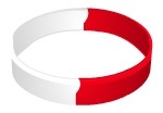 Segmented Blank Silicone Wristband Keychain 1