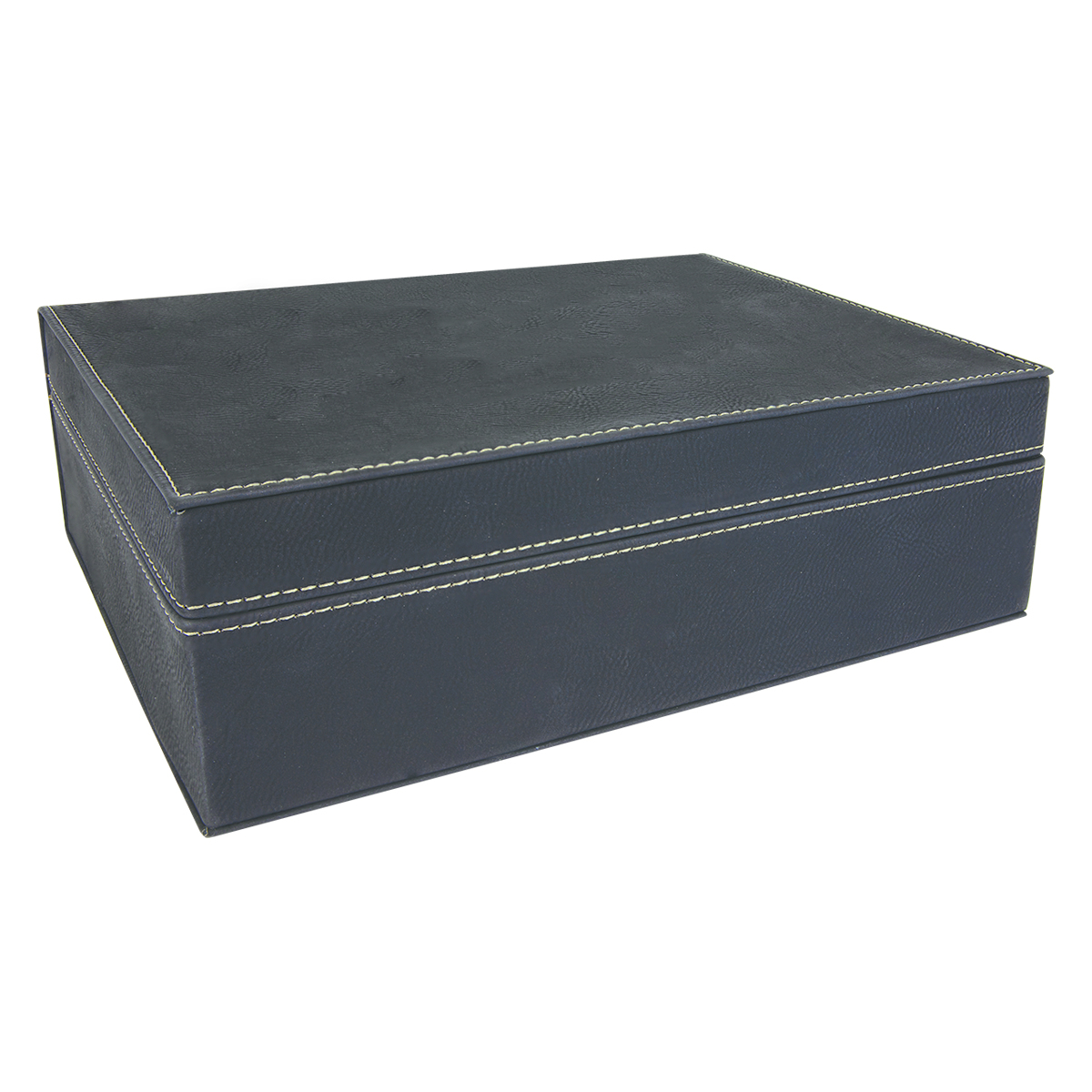 10 1/4" x 7 1/2" Black/Gold Leatherette Premium Gift Box 2