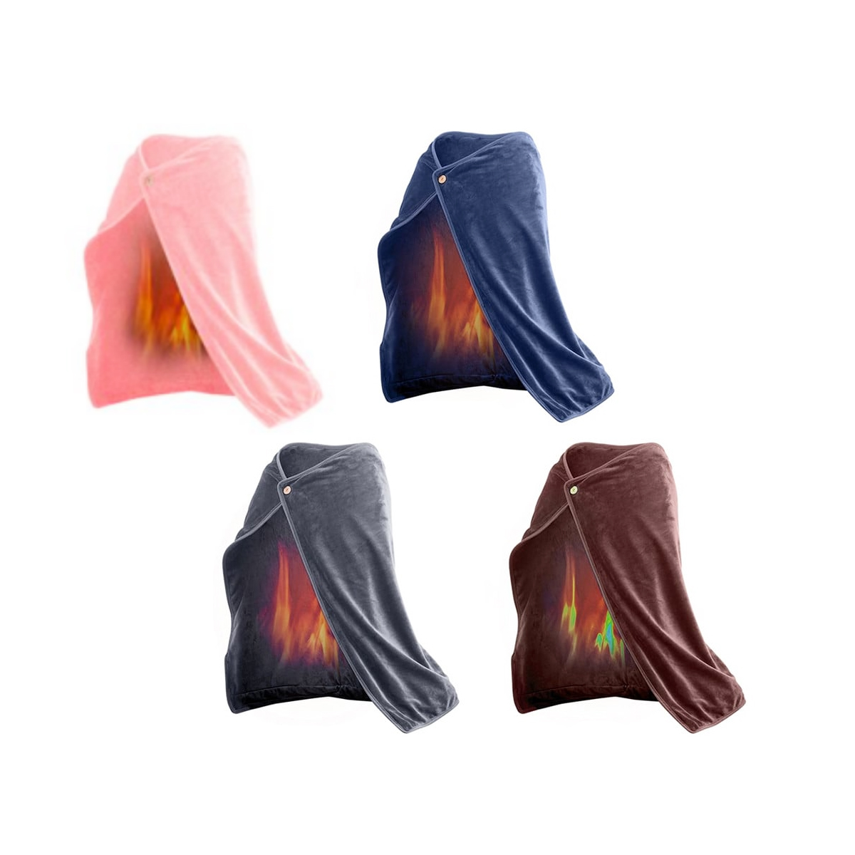USB Heated Fleece Blanket Shawl with Adjustable Temperature 7