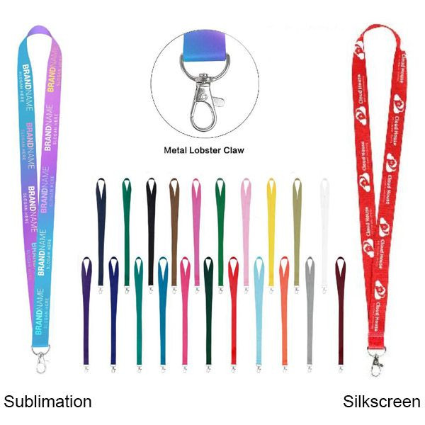 3/4" Polyester Lanyard W/ Lobster Clip(Sublimation) 2