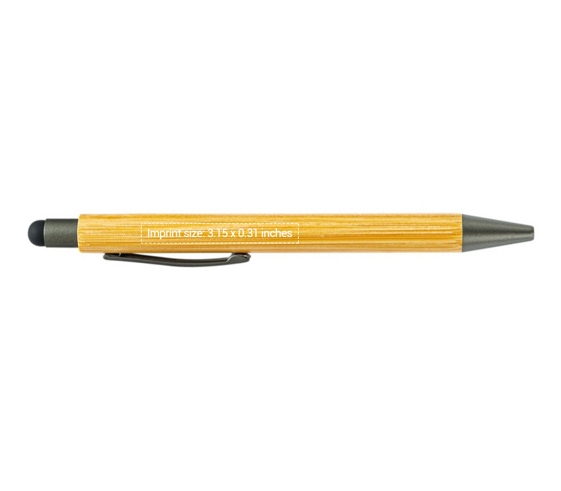 2-in-1 Eco-friendly Bamboo Pen with Stylus 1