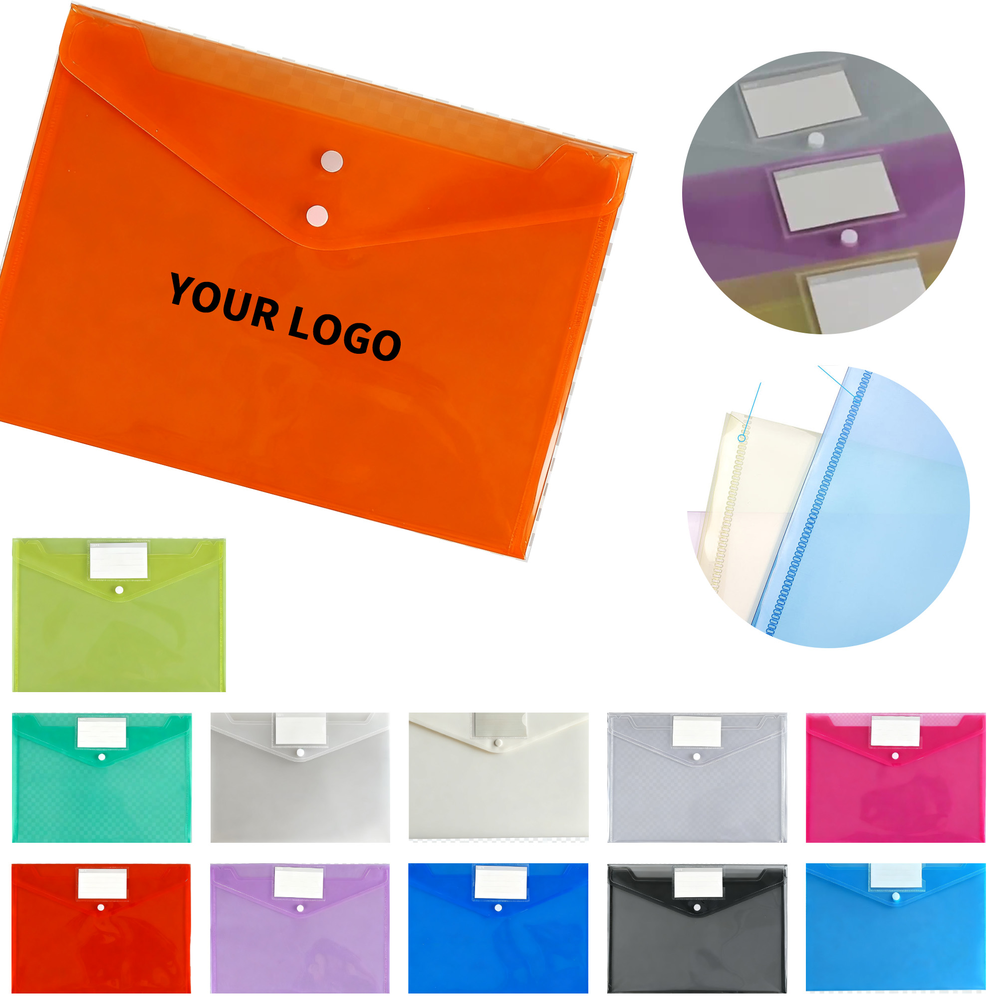 Waterproof A4 Poly Document Pouch 13 x 9" 6
