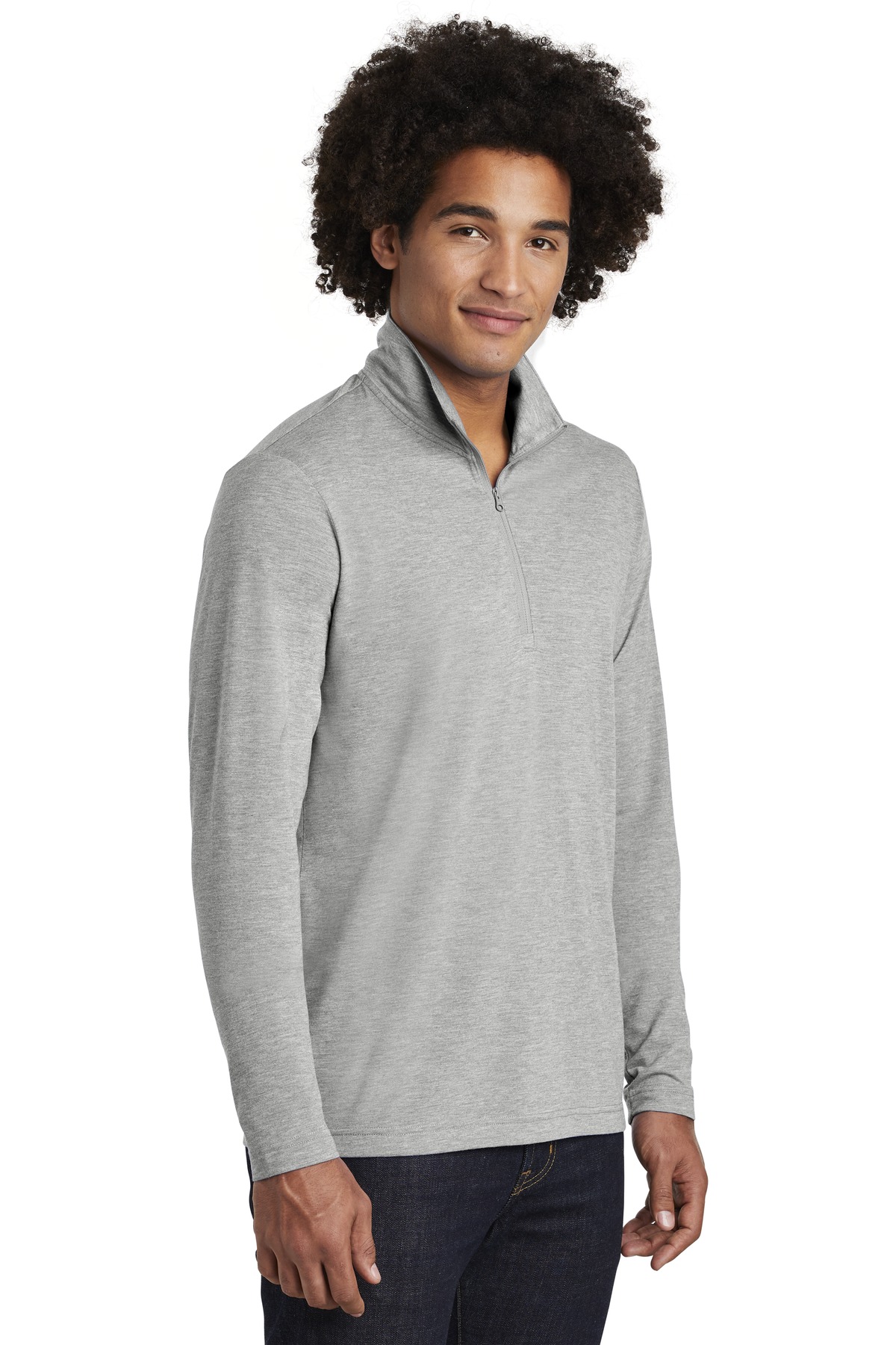 Sport-Tek PosiCharge Tri-Blend Wicking 1/4-Zip Pullover. ST407, custom hoodie or sweatshirt with logo imprint 28