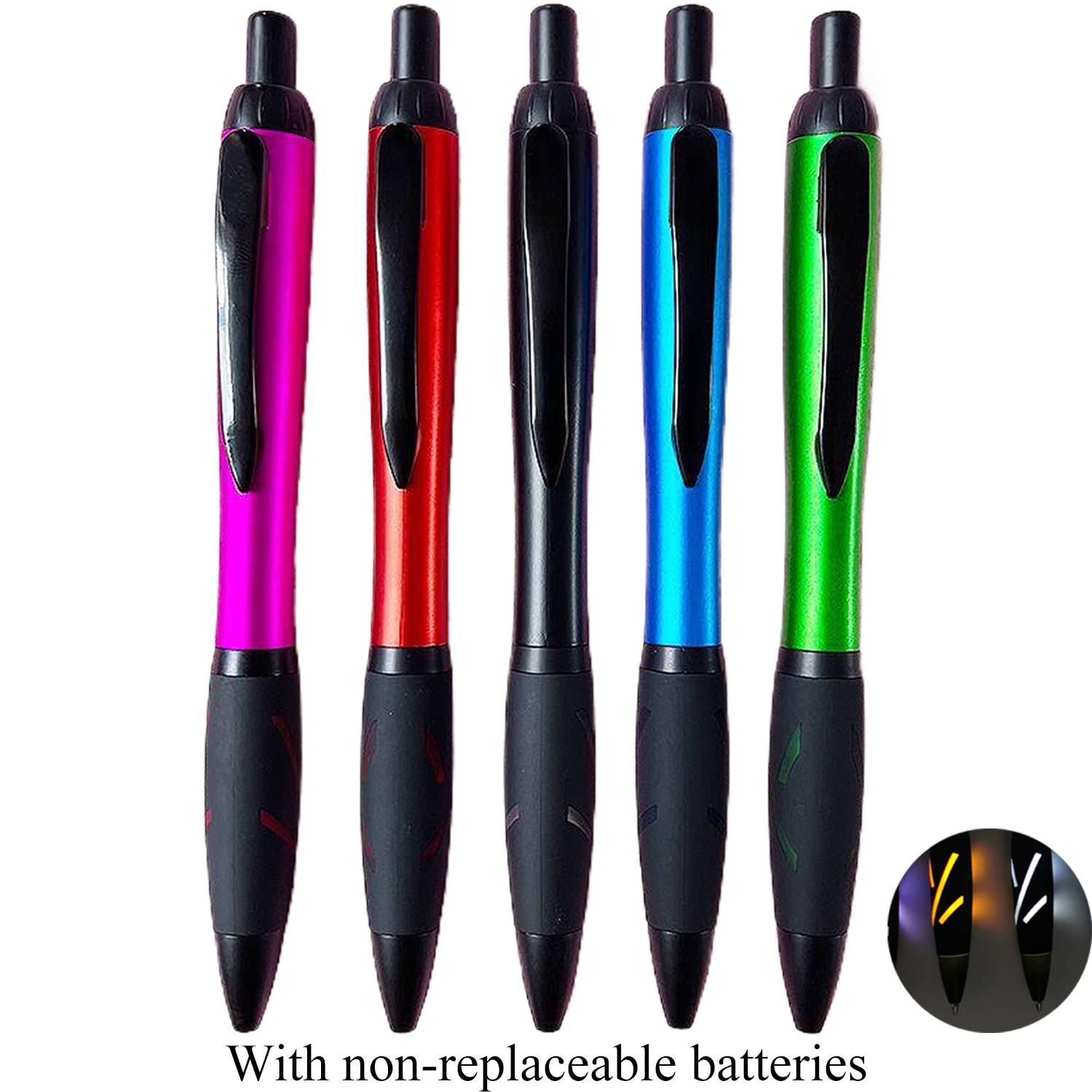 Retractable LED Light Up Ballpoint Pen 7