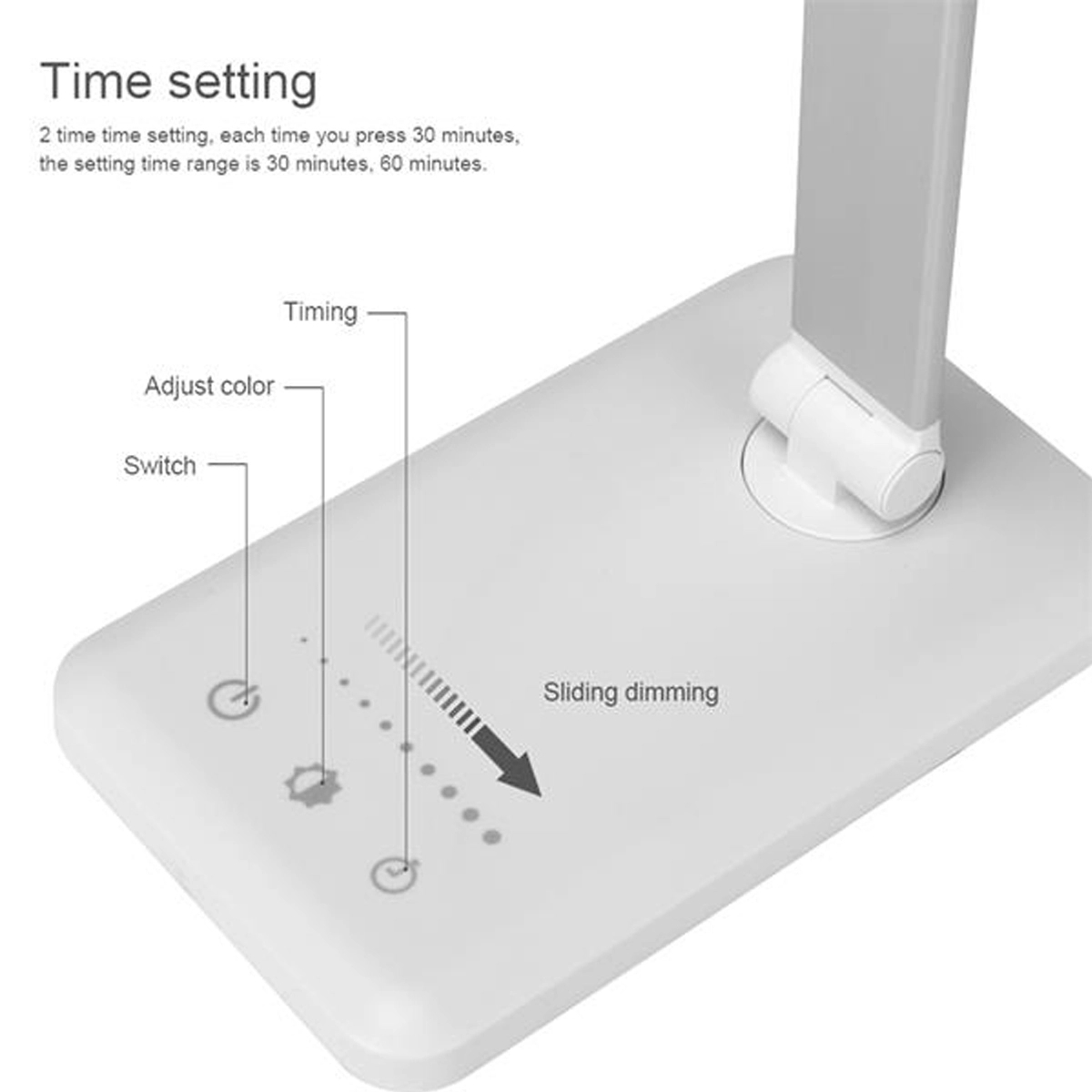 LED Desk Lamp With Wireless Charger USB Charging Port 3