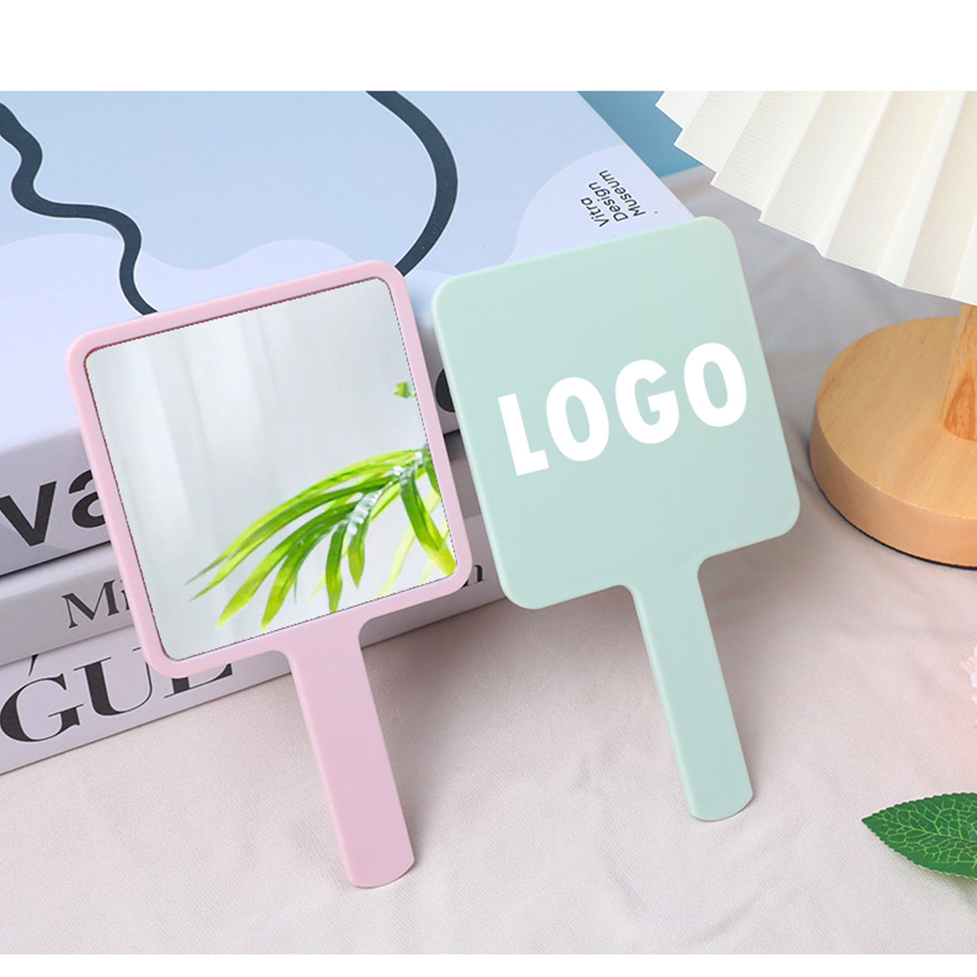 Handheld Square Makeup Mirror 3