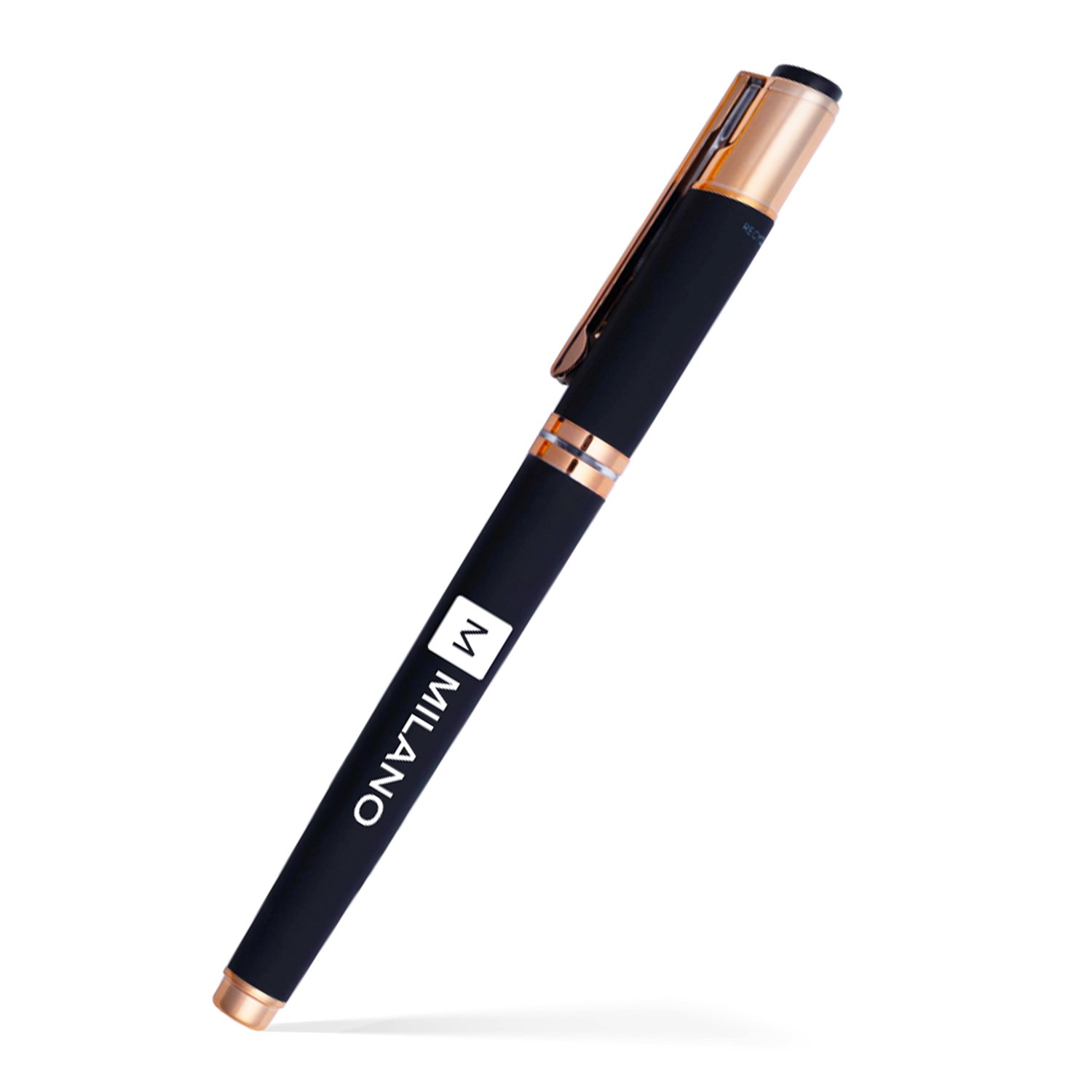Satin Soft Touch Earl Gel Pen - Rose Gold Accents (Recycled Material)