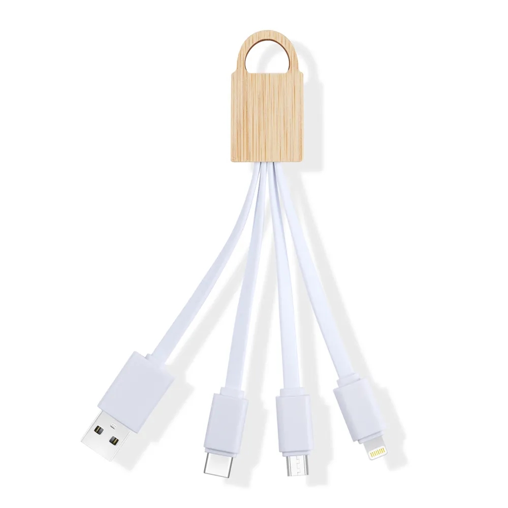 Eco-friendly Wheat Straw 4-IN-1 Charging Cable 3