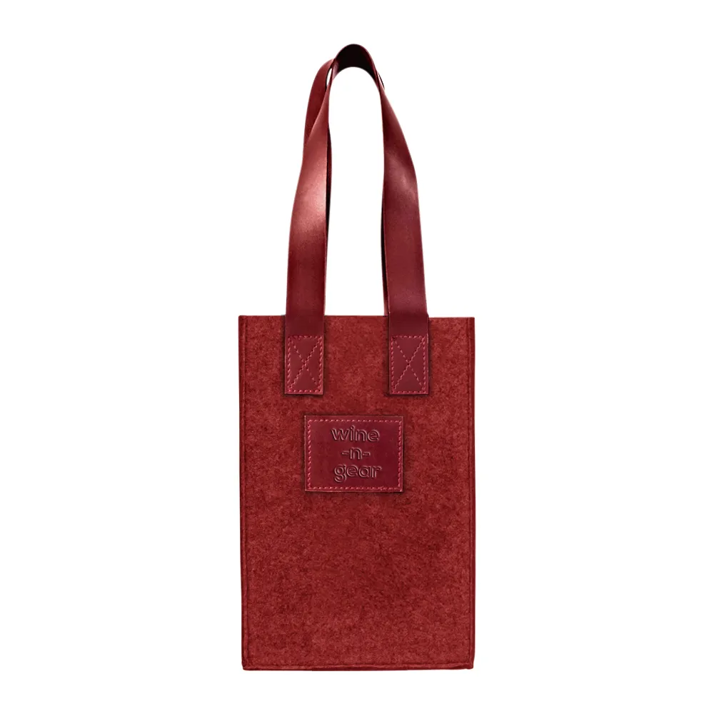 2-Bottle Felt Wine Tote 2