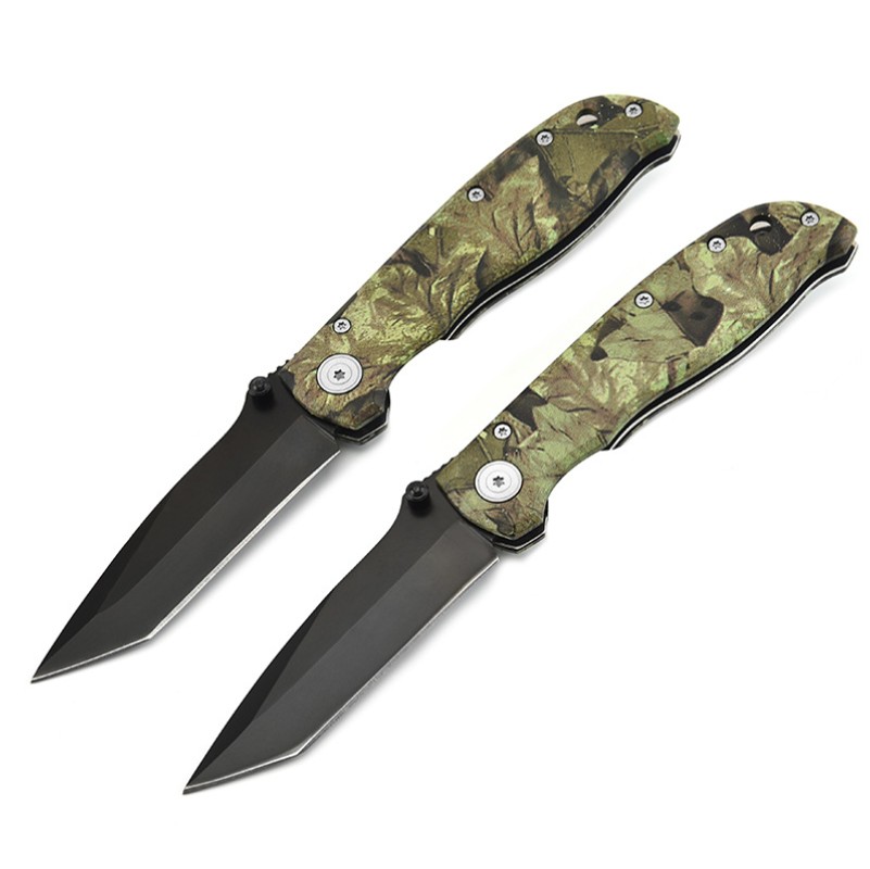 Camouflage Stainless Steel Folding Pocket Knife 6