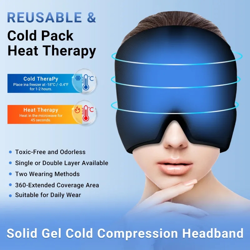 Headache Relieving Ice Facial Mask Cap 4