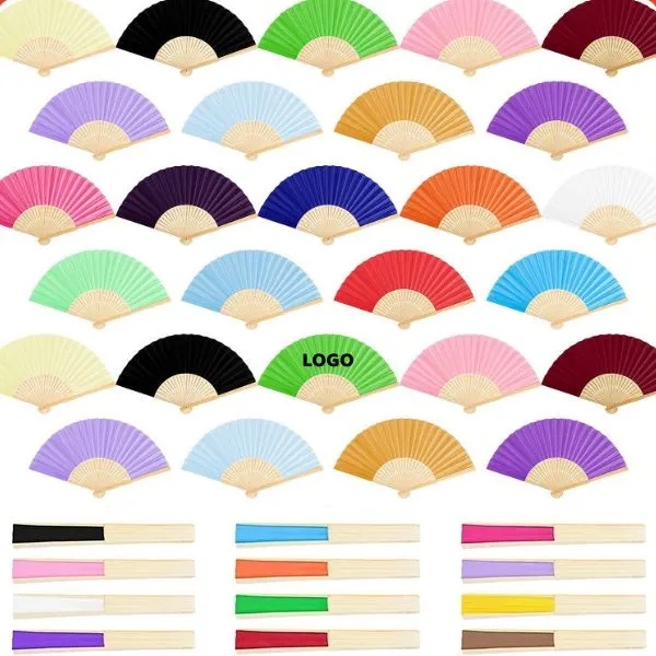 Colorful Bamboo Hand Fan - Foldable Eco-Friendly Design 2