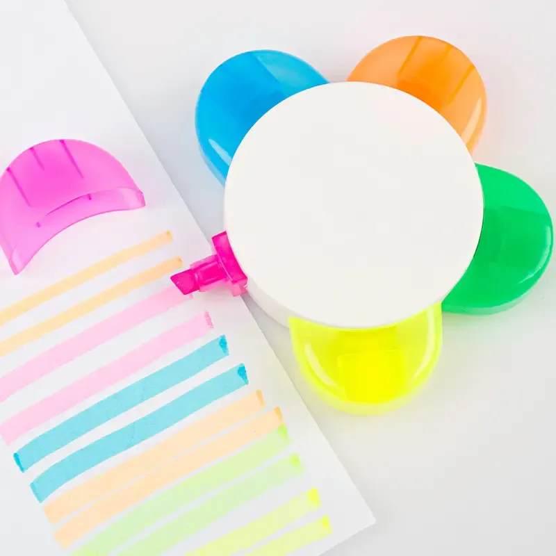 5 Color Flower Shape Highlighter Pens 5
