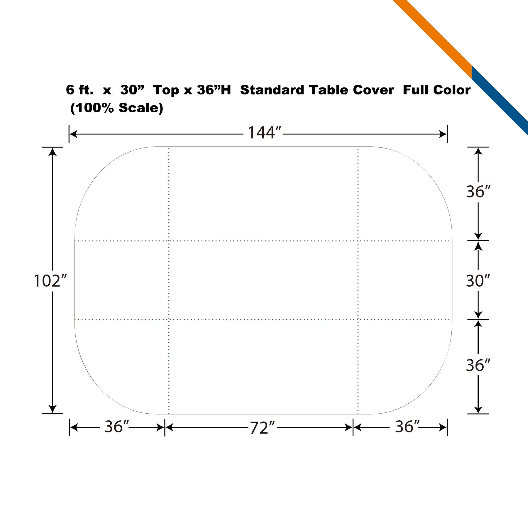 6' Lentor Blank Standard Table Throw 4