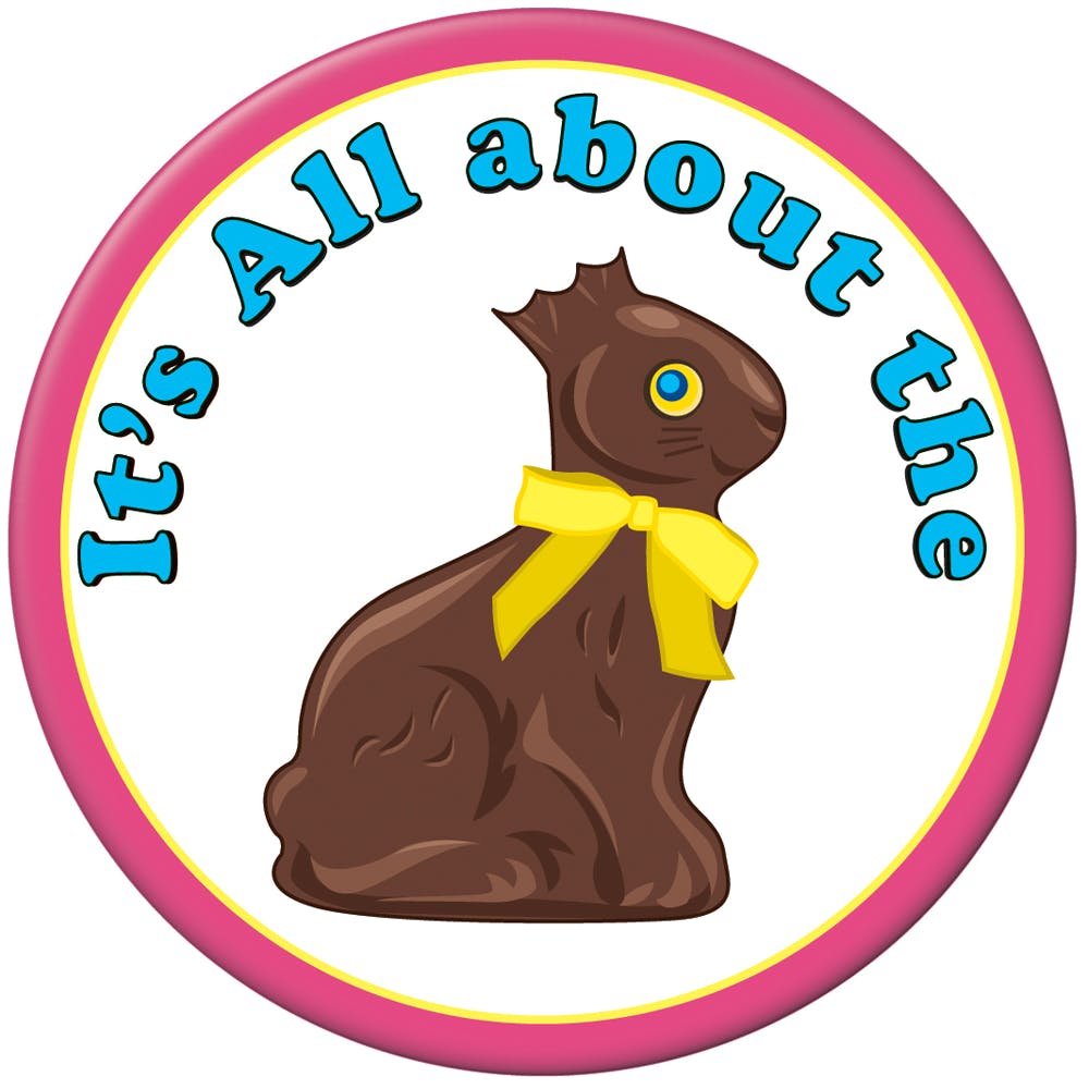 Chocolate Bunny Pins - Multicolor 3.5" 2
