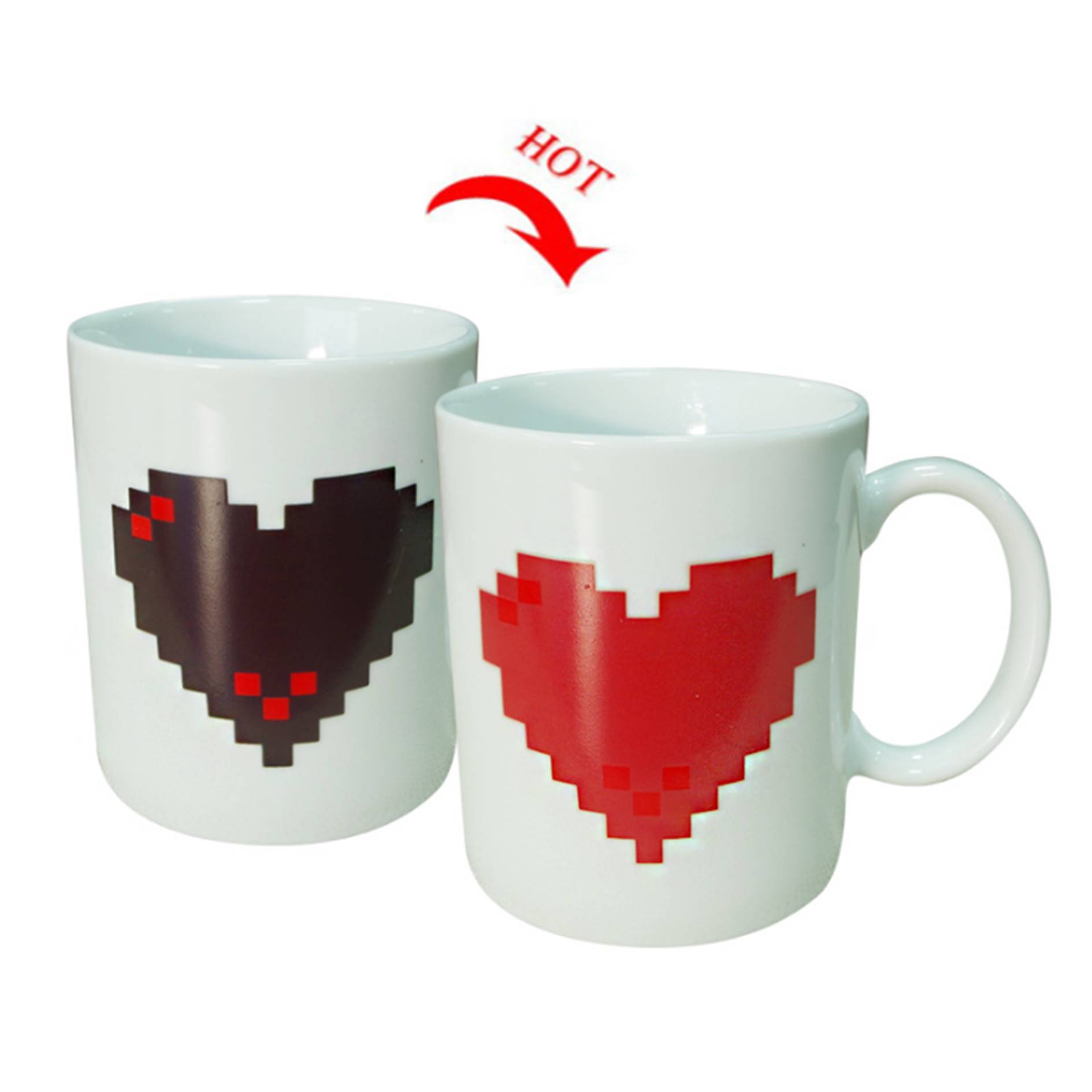 Custom Love Heart Color Change Mug 3