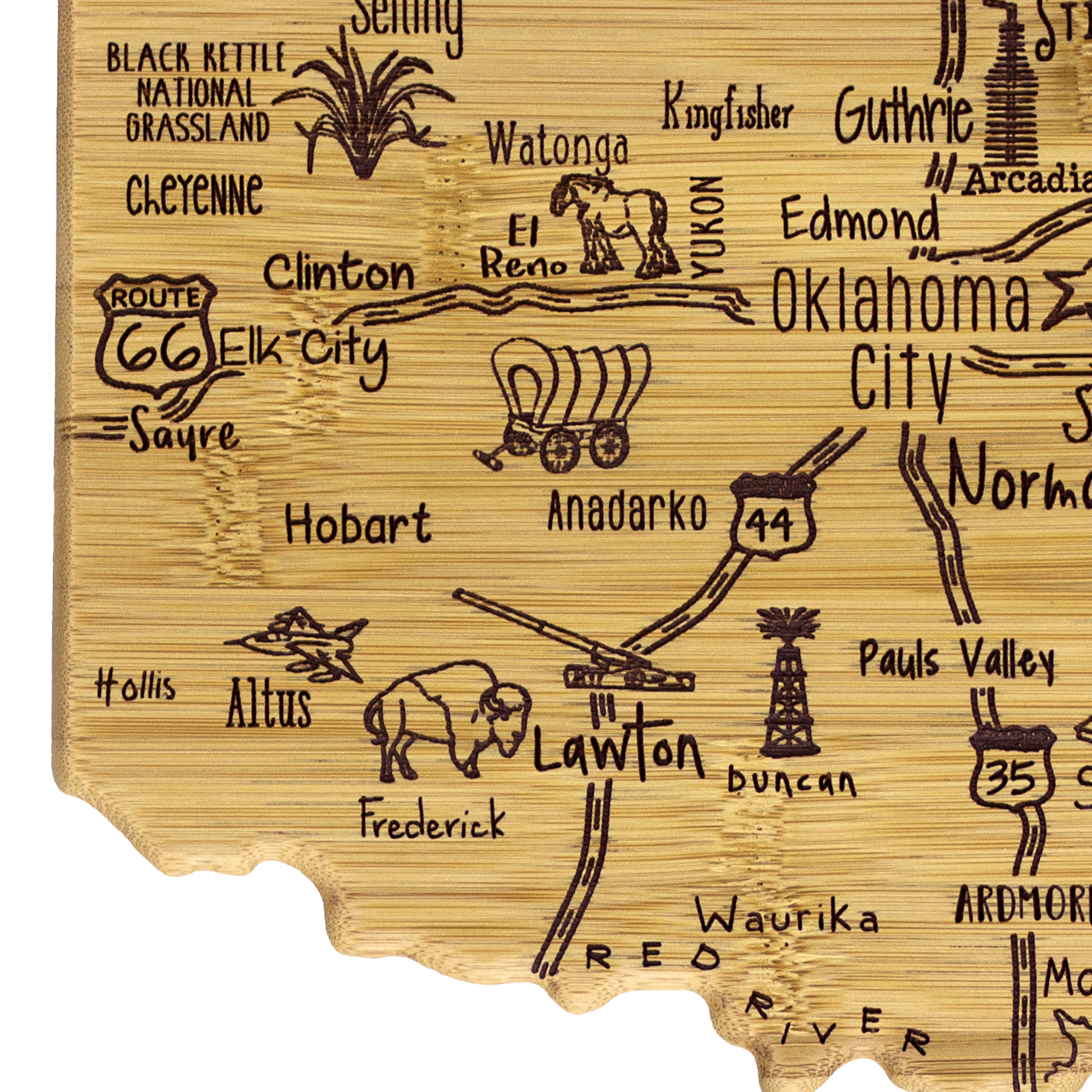 Destination Oklahoma Cutting & Serving Board 2
