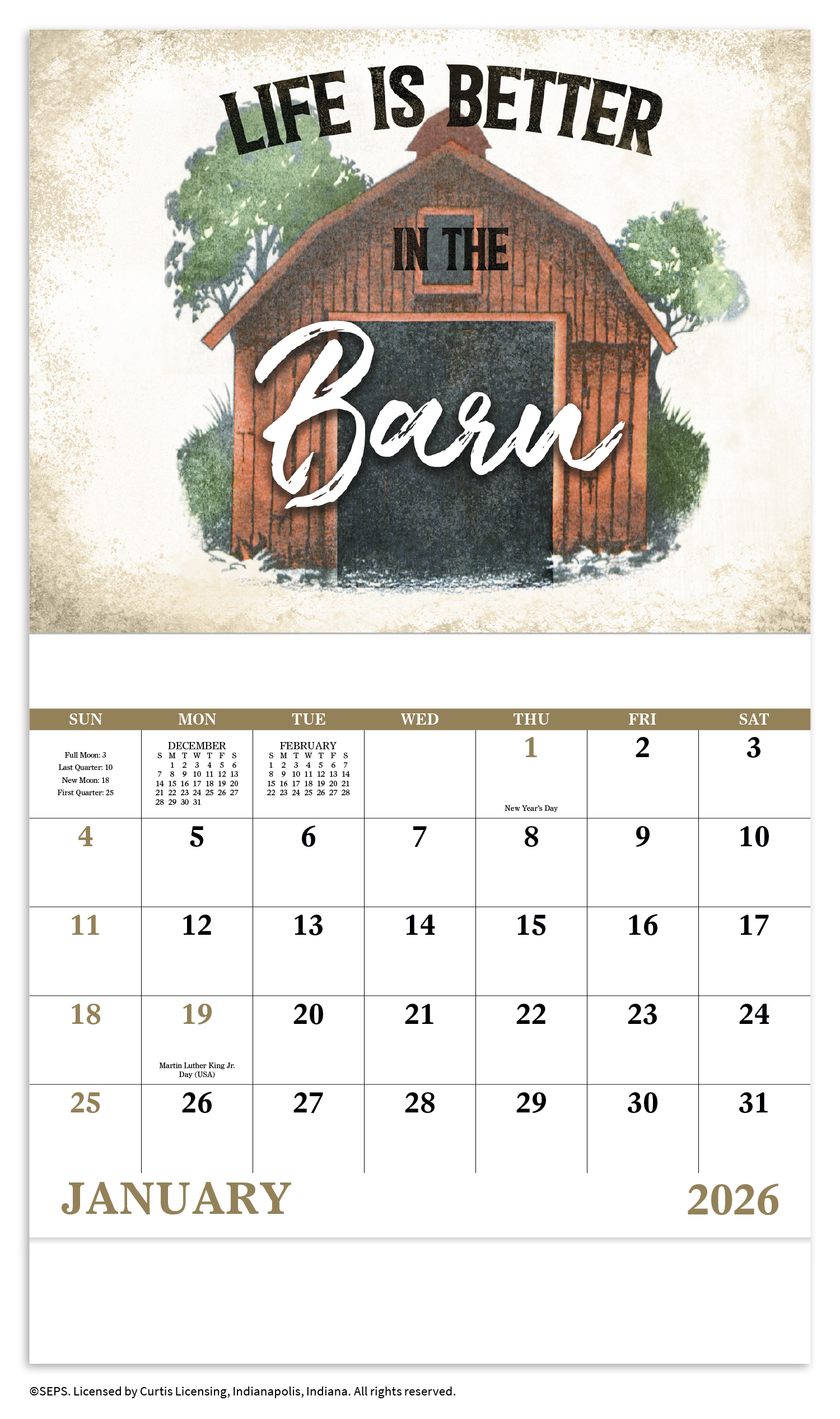 Good Value™ Country Days - Stapled Calendar 4