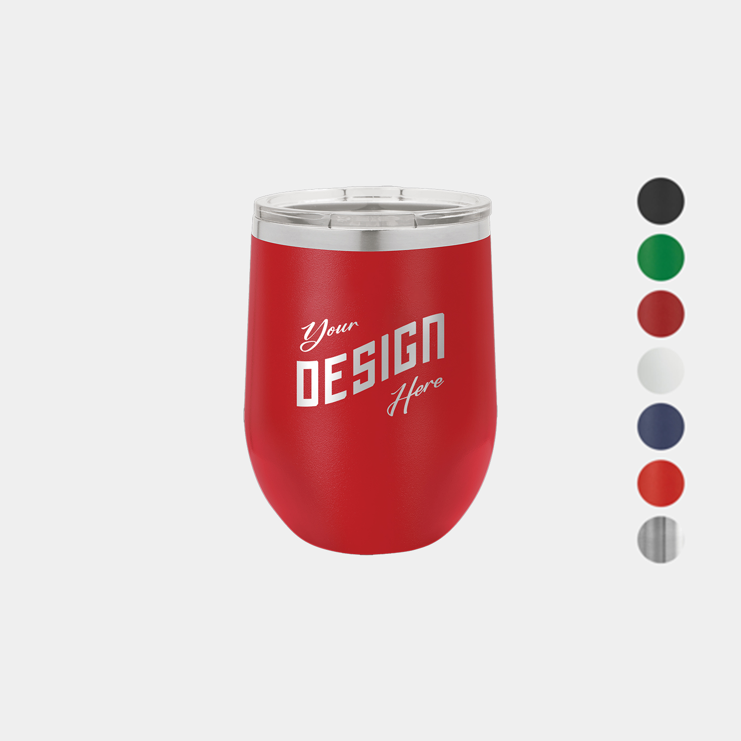 12 oz Polar Camel® Stainless Steel Insulated Stemless Tumbler w/ Lid 1