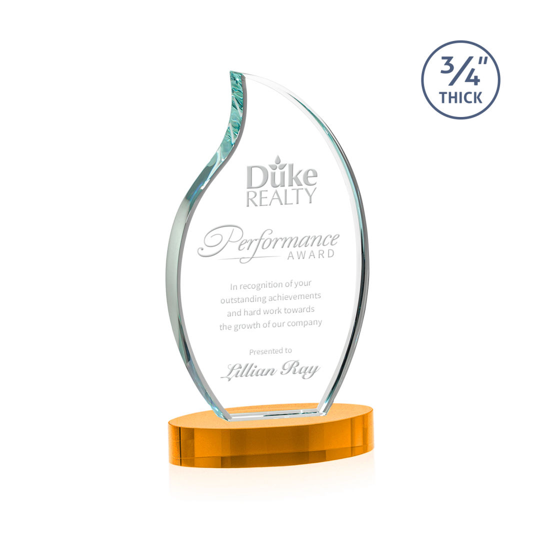 Croydon Flame Award on Alberton Base - Amber 5