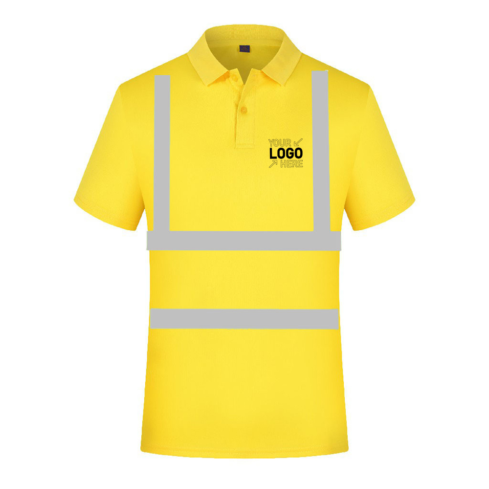 High Visibility Reflective Construction Safety Polo T Shirt 8