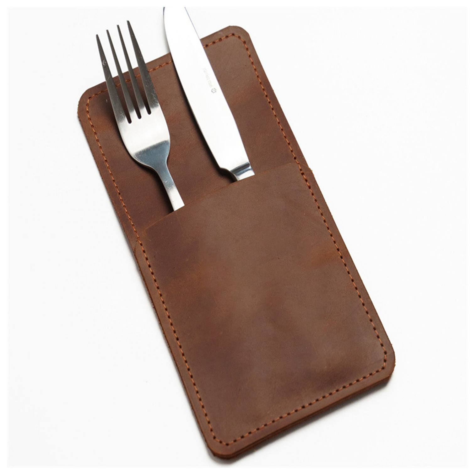 Custom Personalized Leather Cutlery Organizer,Utensil Holder 5
