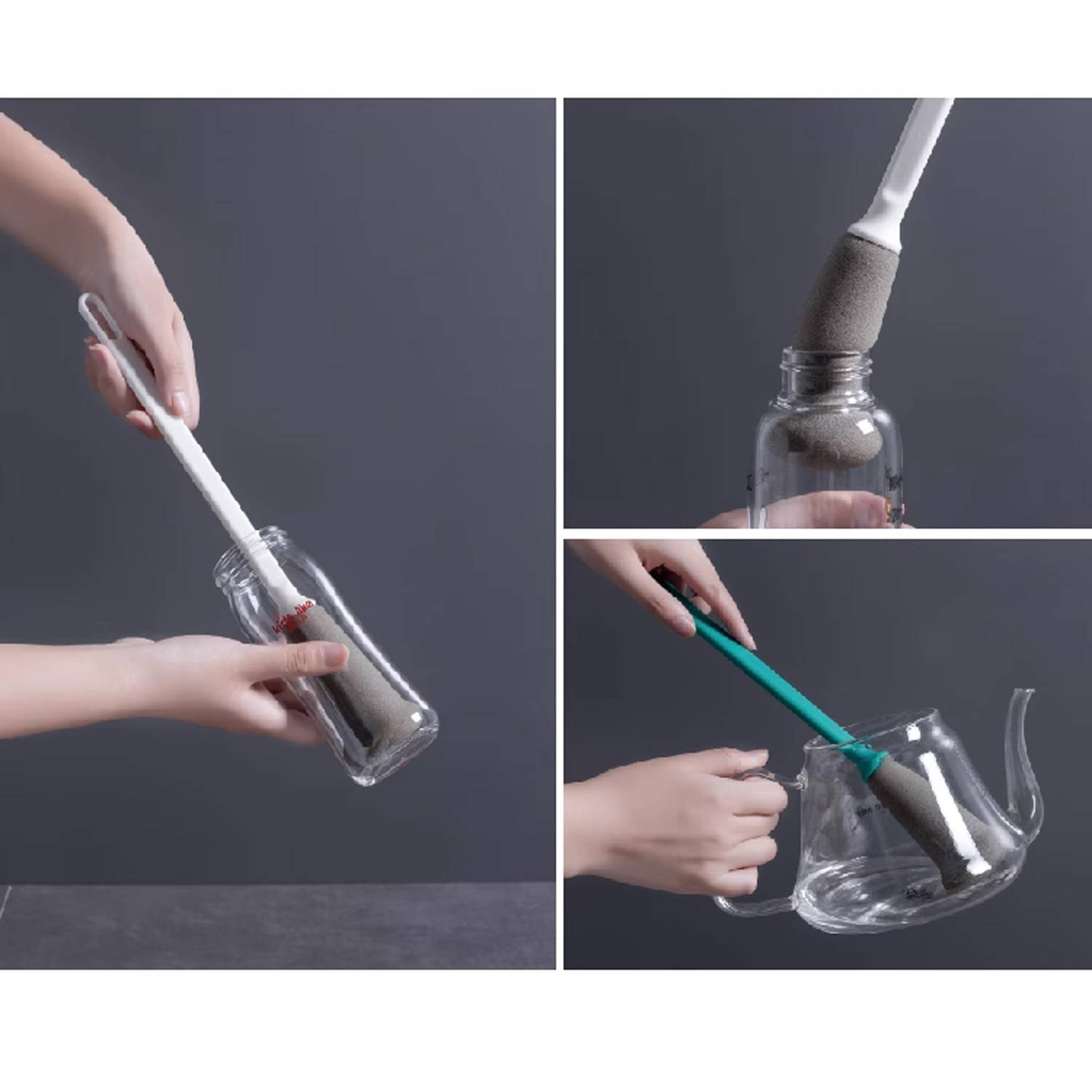 Long Handle Cup Cleaning Sponge Brush 4