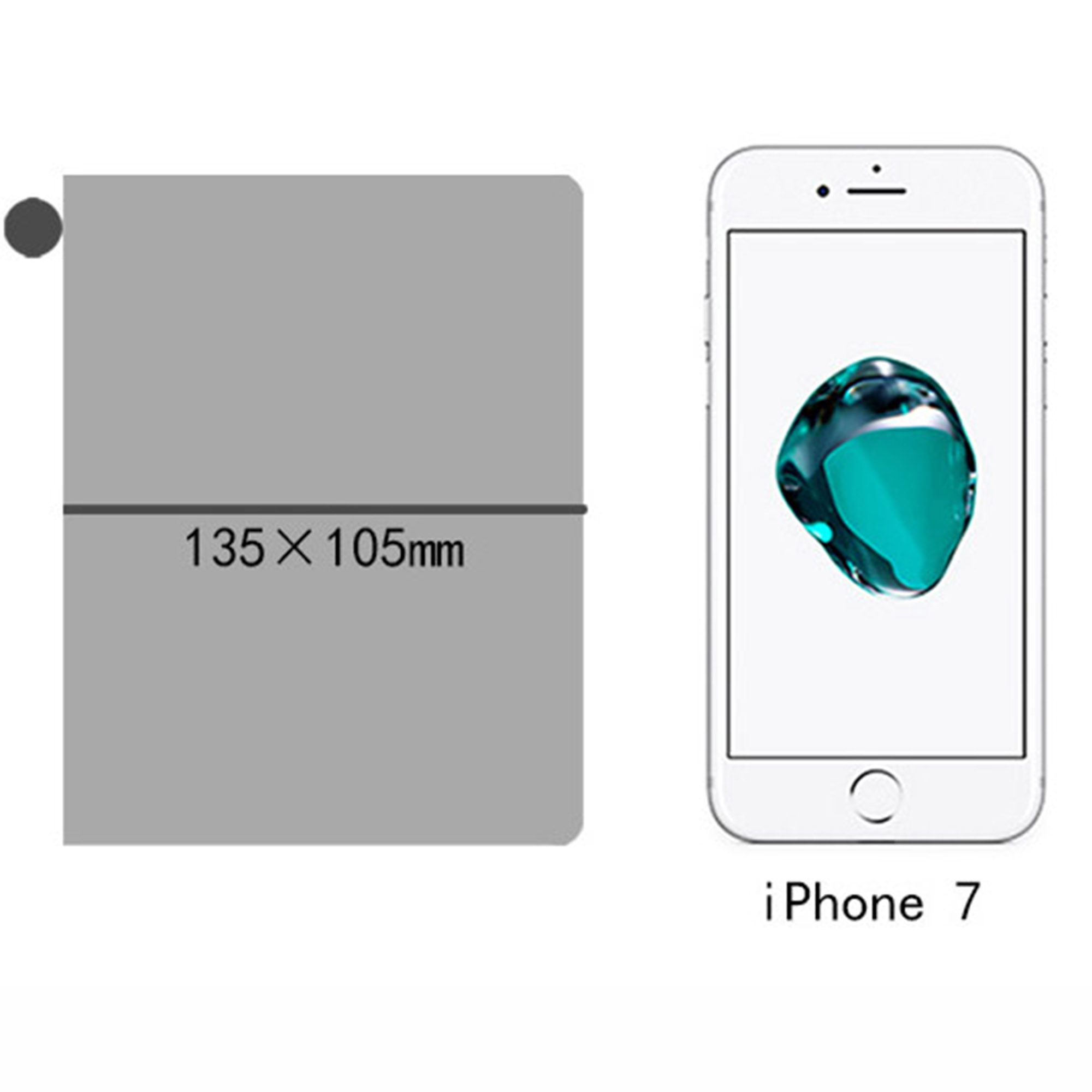 Handmade Genuine Leather Cover Journal(5.32"x4.13") 4