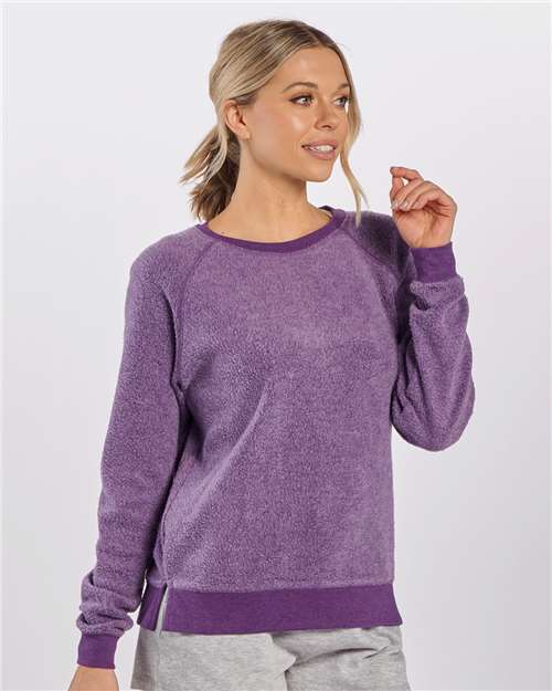 Women's Fleece Out Crewneck Pullover - K01 93