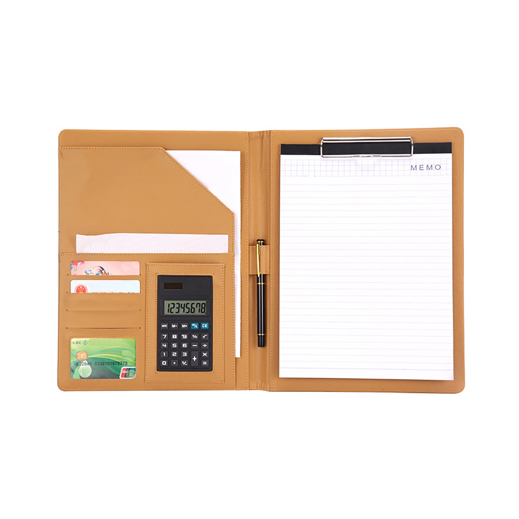 Leather A4 Binder Folder With Calculator 2