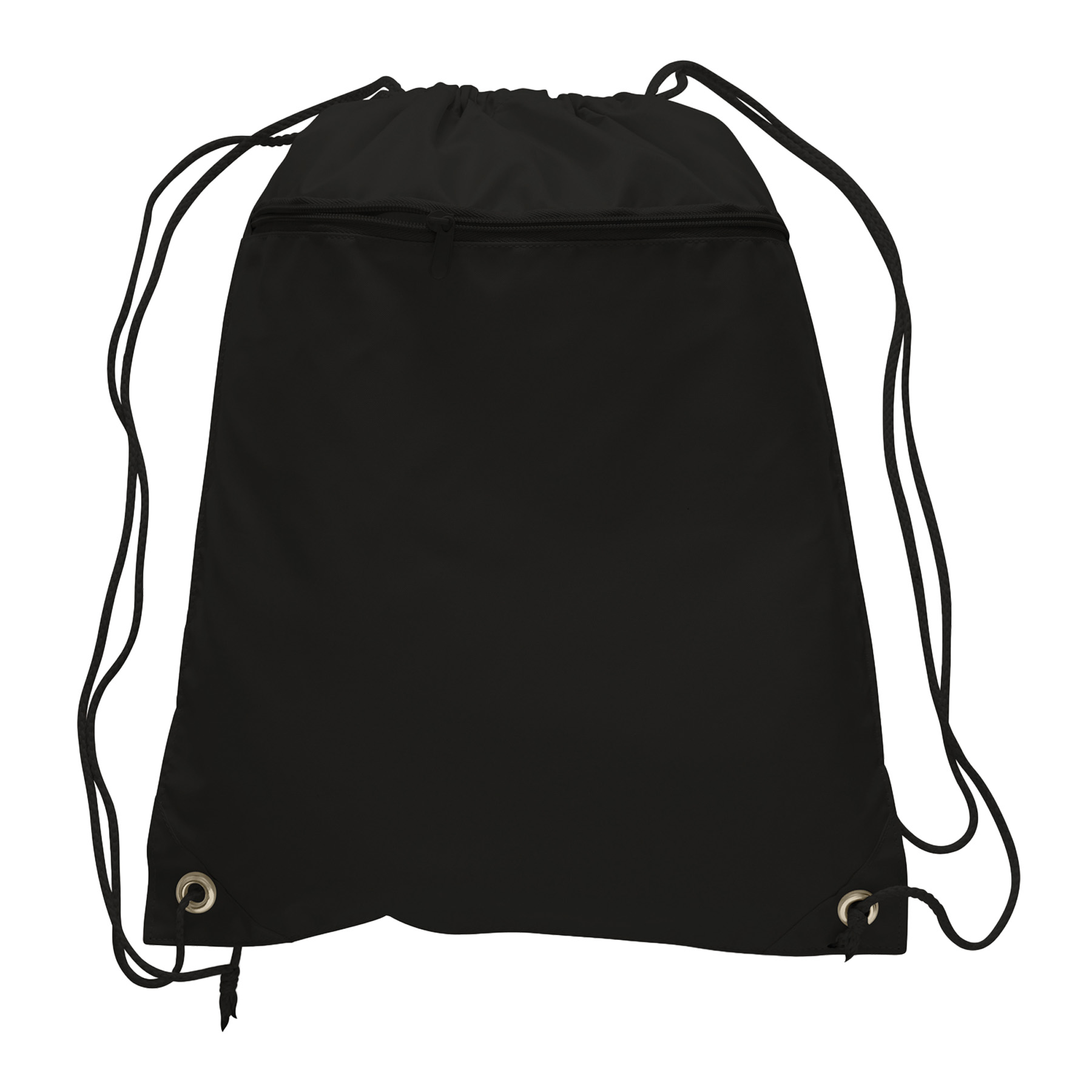 Polyester Drawstring Backpack w/ Front Pocket 10