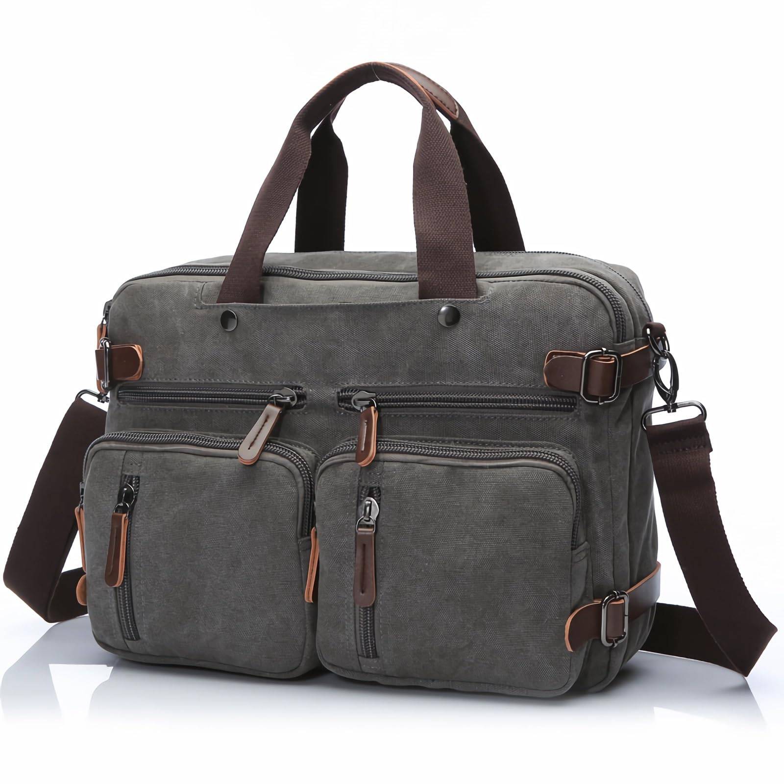 Laptop Tote Bag 3 in 1 Convertible Messenger Briefcase 10