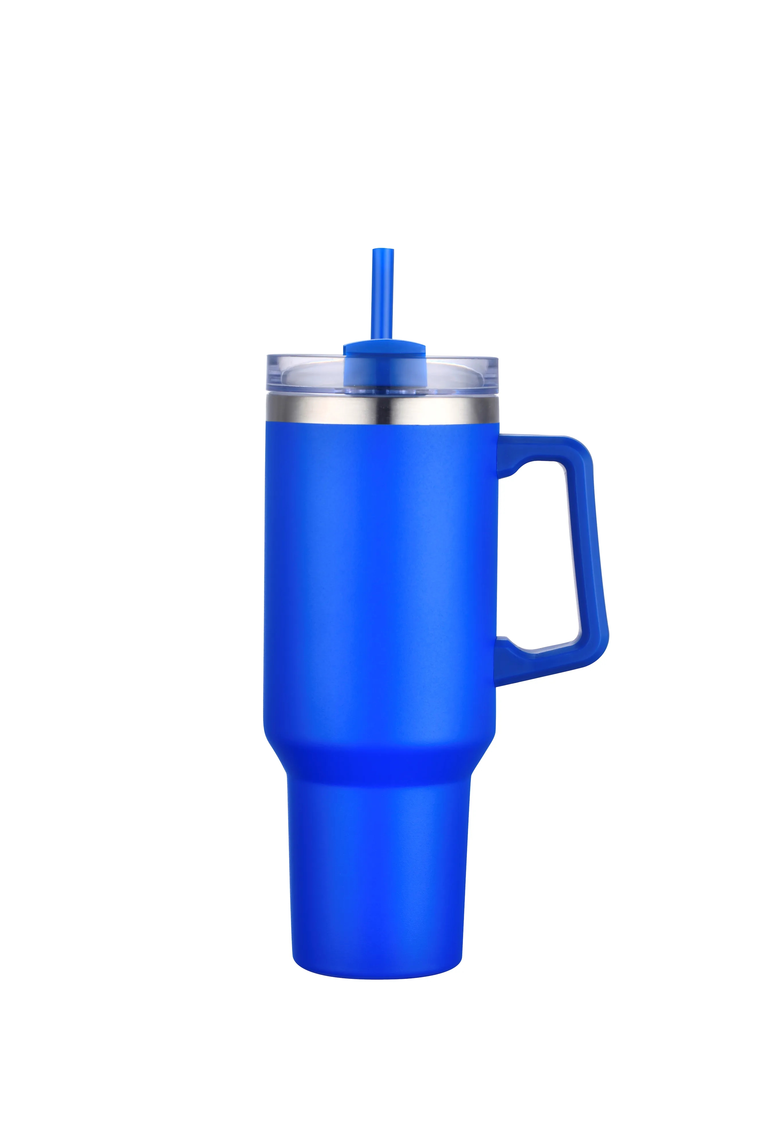 40oz Stainless Travel Mug w/ Handle and Straw 25