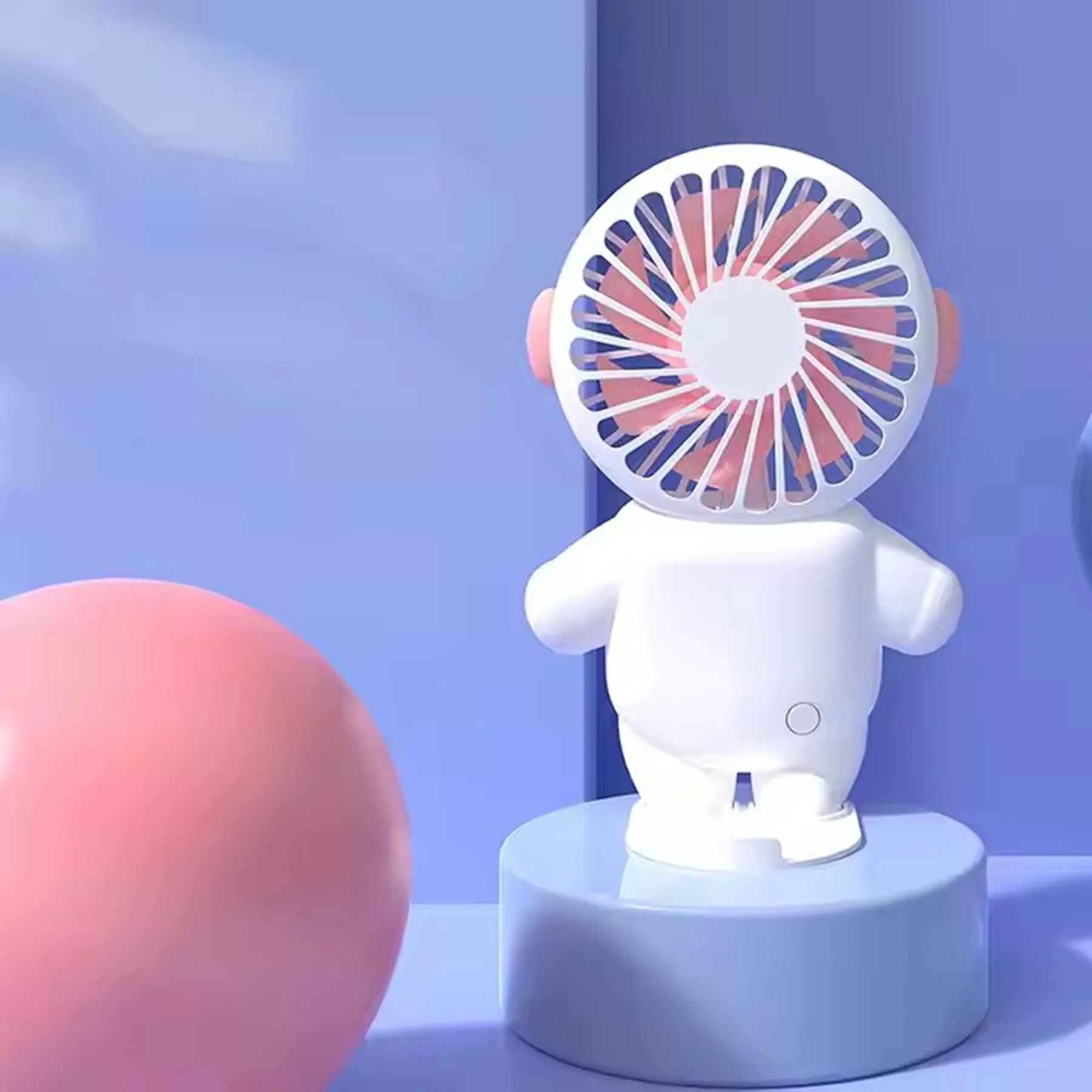 300 mAh Chargeable Cartoon Spaceman Handheld Fan 3