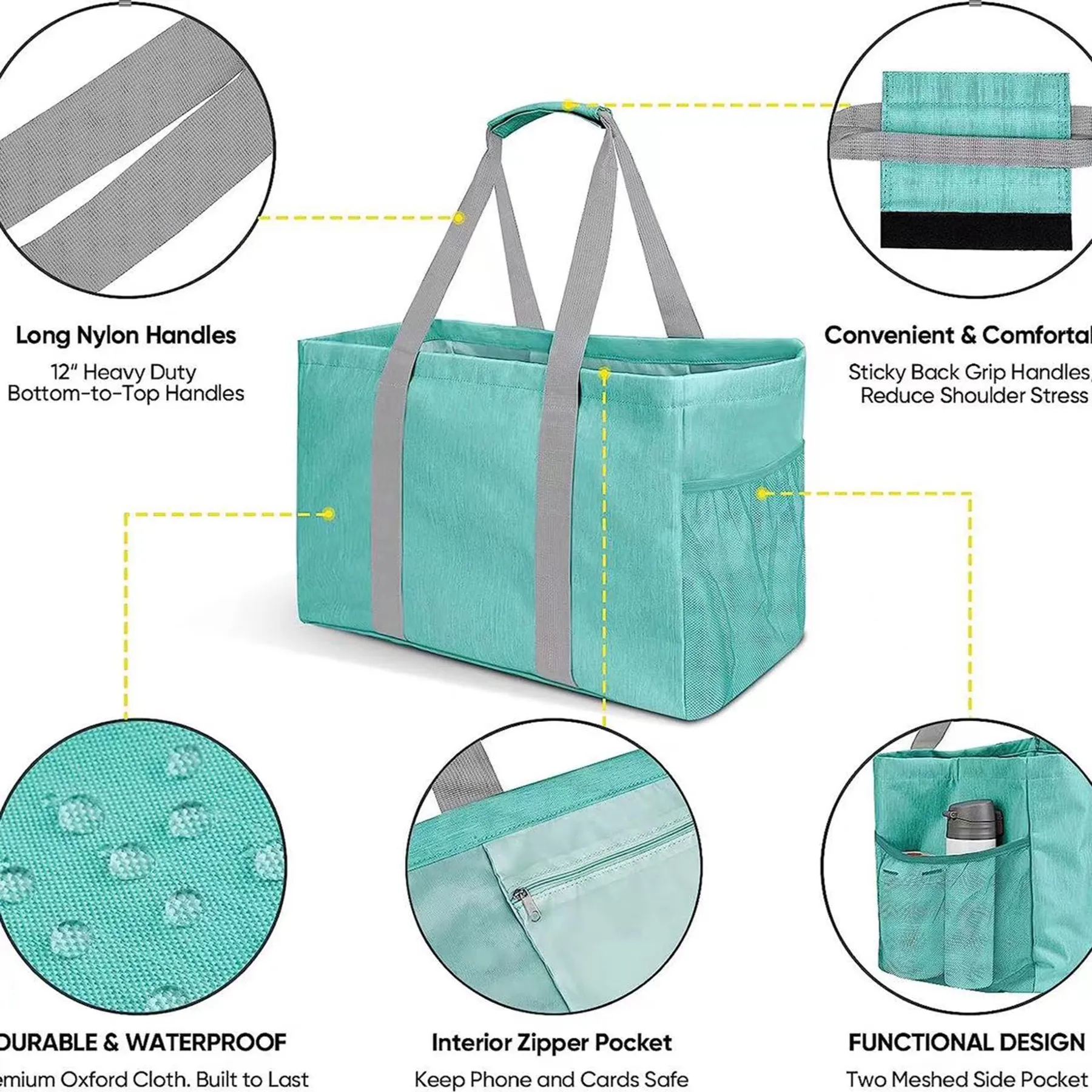 Extra Large Utility Tote Bag, custom tote bag with logo imprint 2