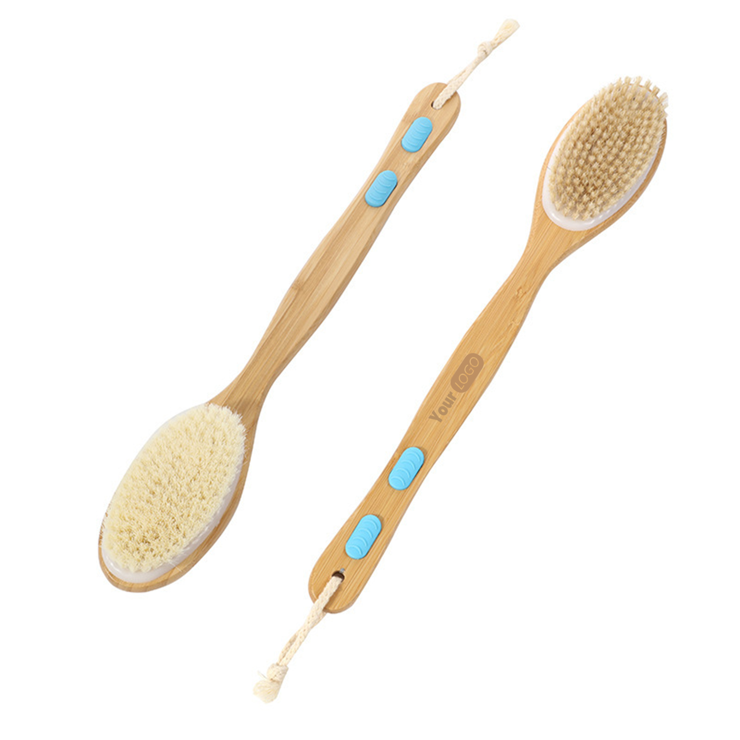 Dual-Sided Bamboo Shower Brush for Exfoliation 1
