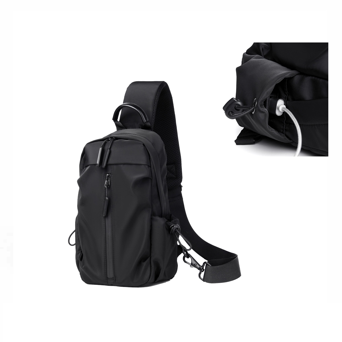 Men Small Sling Bag Crossbody Backpack 5