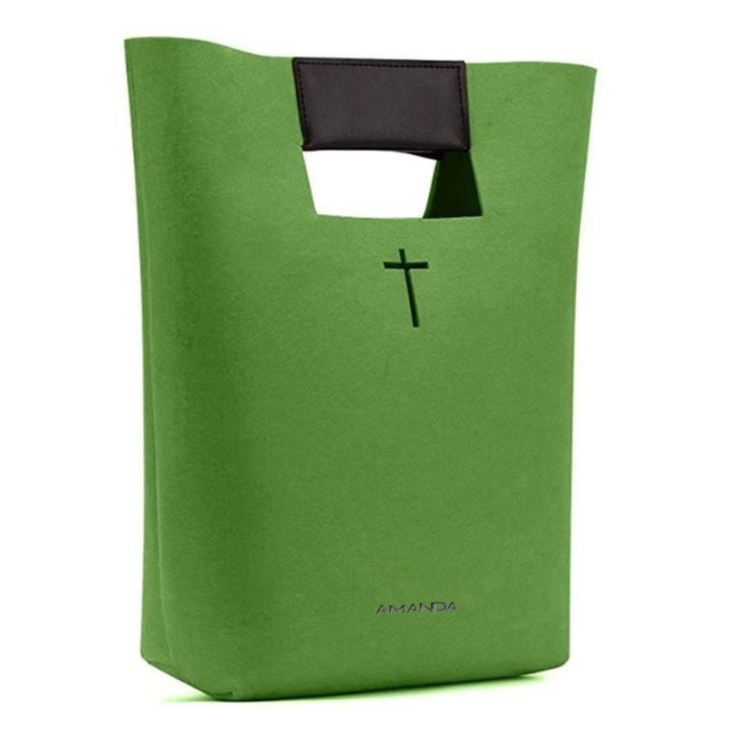 Carved Cross Felt Bible Church Outdoor User Thick Tote Bag 9