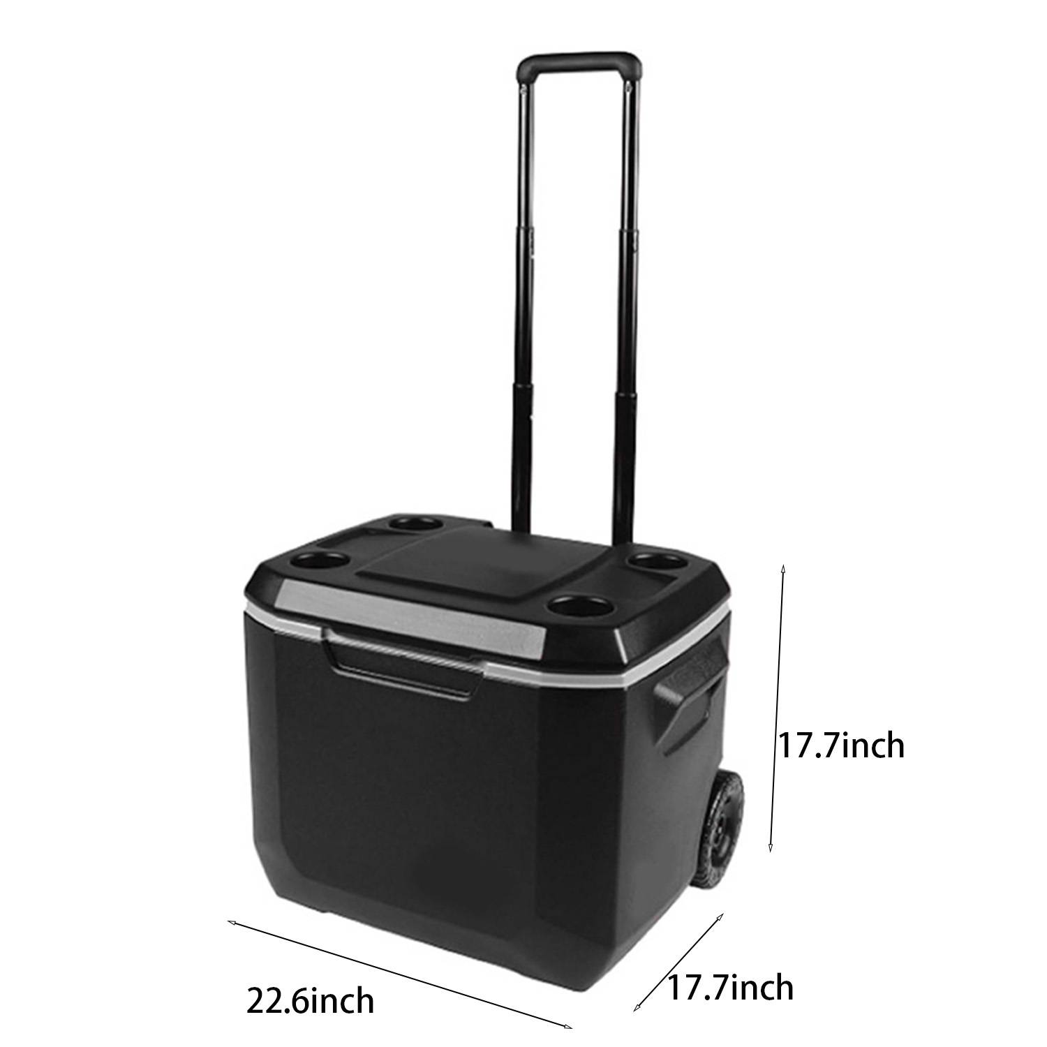 50L Rolling Cooler Box –Insulated Portable Chest for Camping 2
