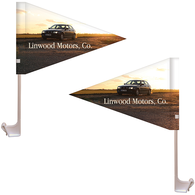 7.5" x 10.5" Stationary Use Double Sided KP Car Pennant 3