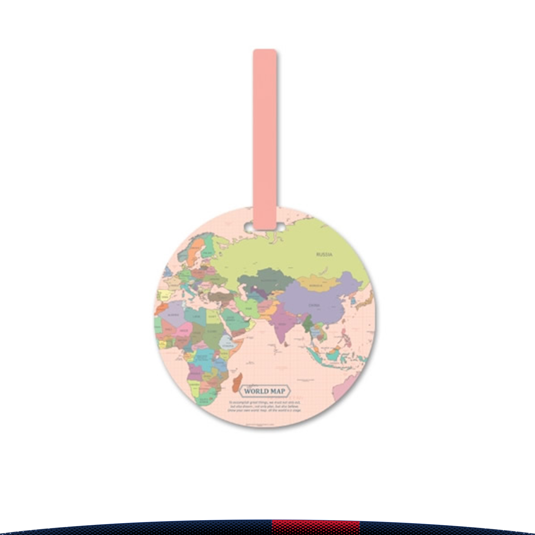World Map Name Tag 4