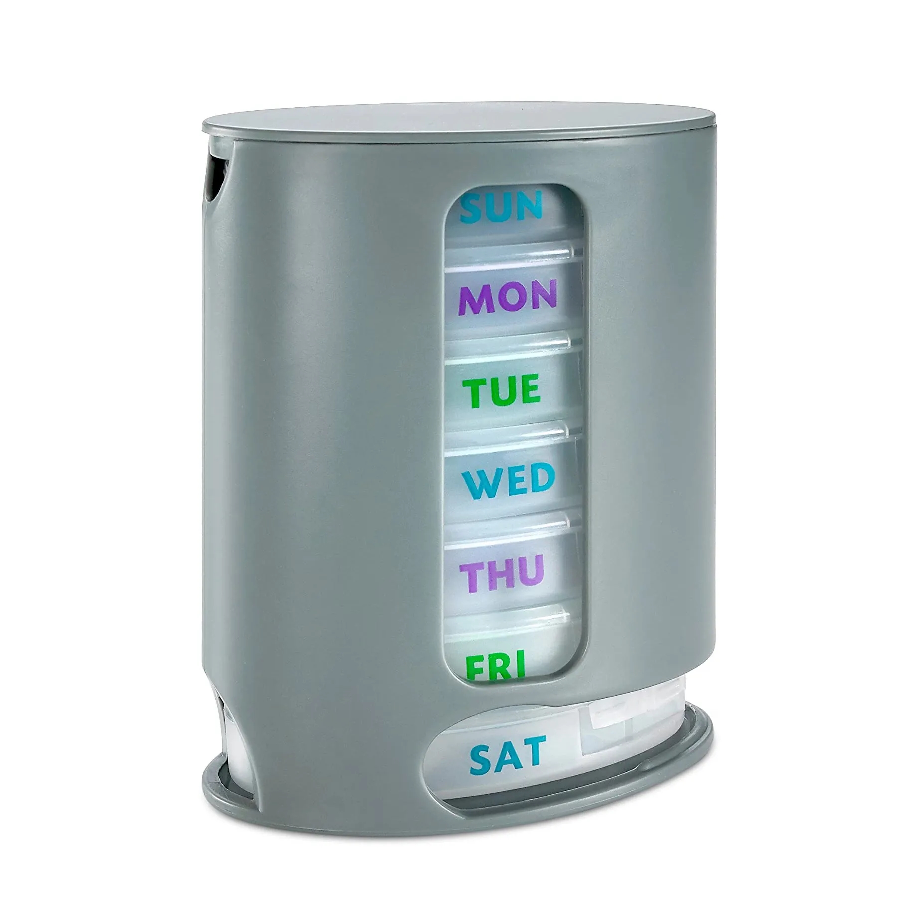 Oval Rainbow 7-Day Tablets Medicine Dispenser / Pill Box 6