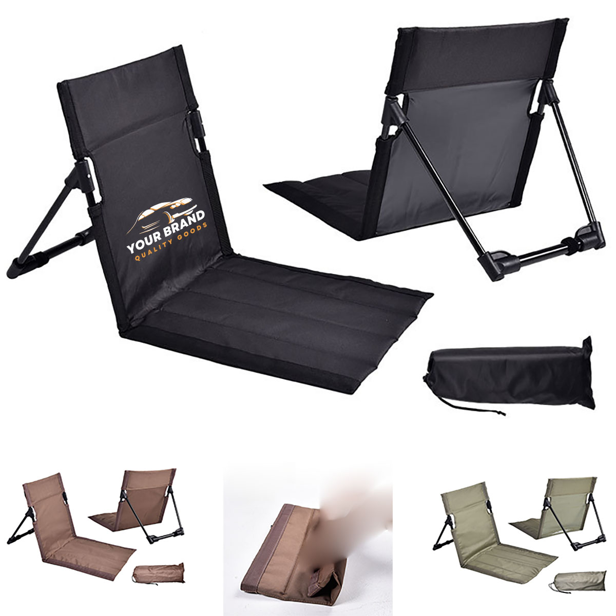 Ultra-Light Camping Folding Backrest Chair W/ storage Bags 1
